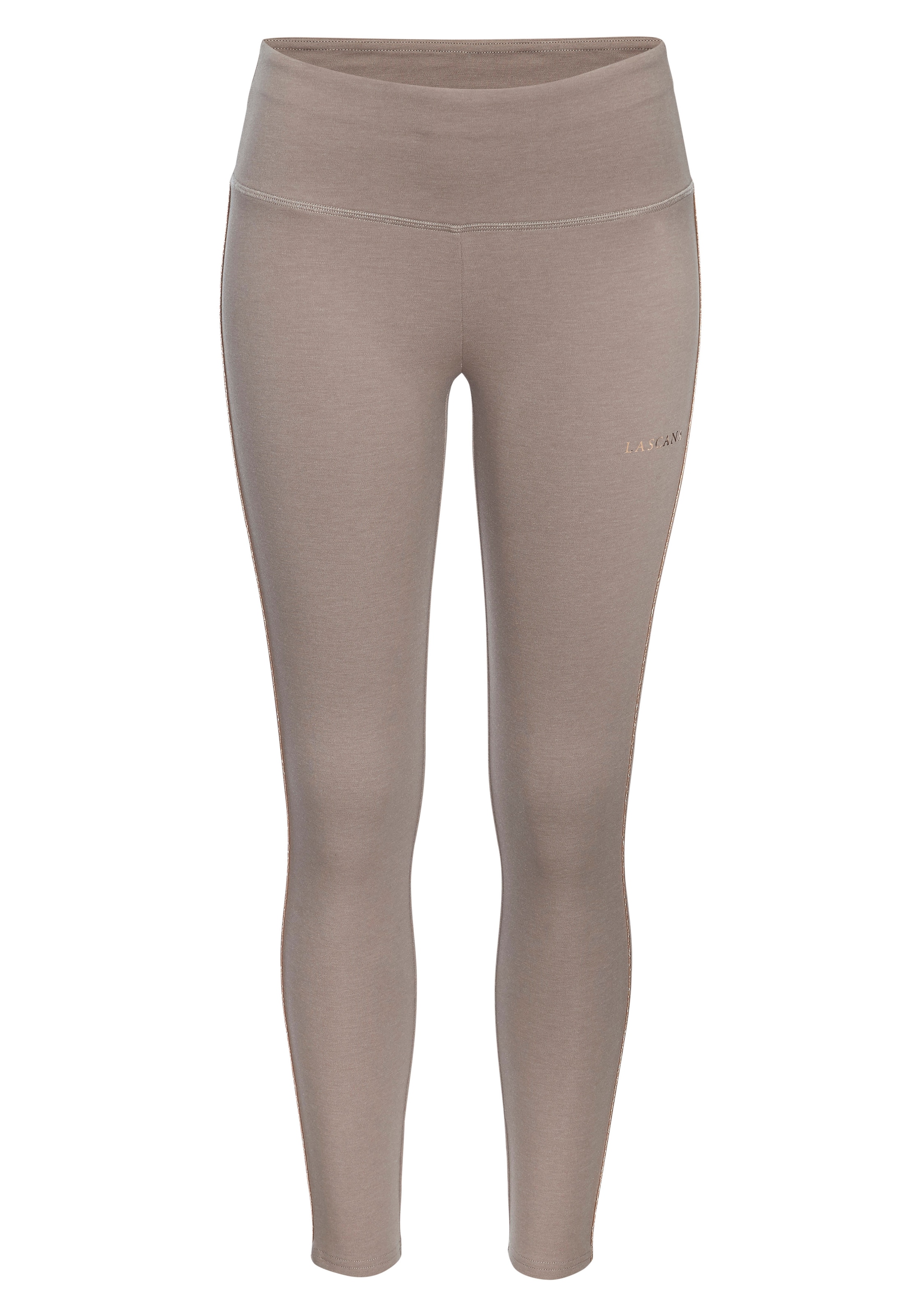 LASCANA Leggings mit goldenem Piping günstig online kaufen