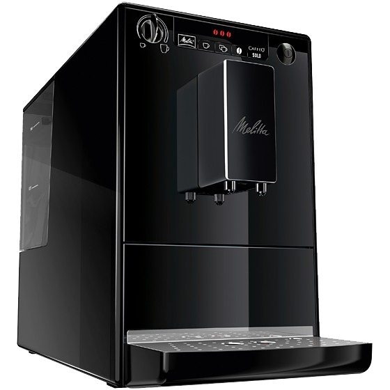 Melitta Kaffeevollautomat »Solo® E950-201, schwarz«, Perfekt für Café crème & Espresso, nur 20cm breit