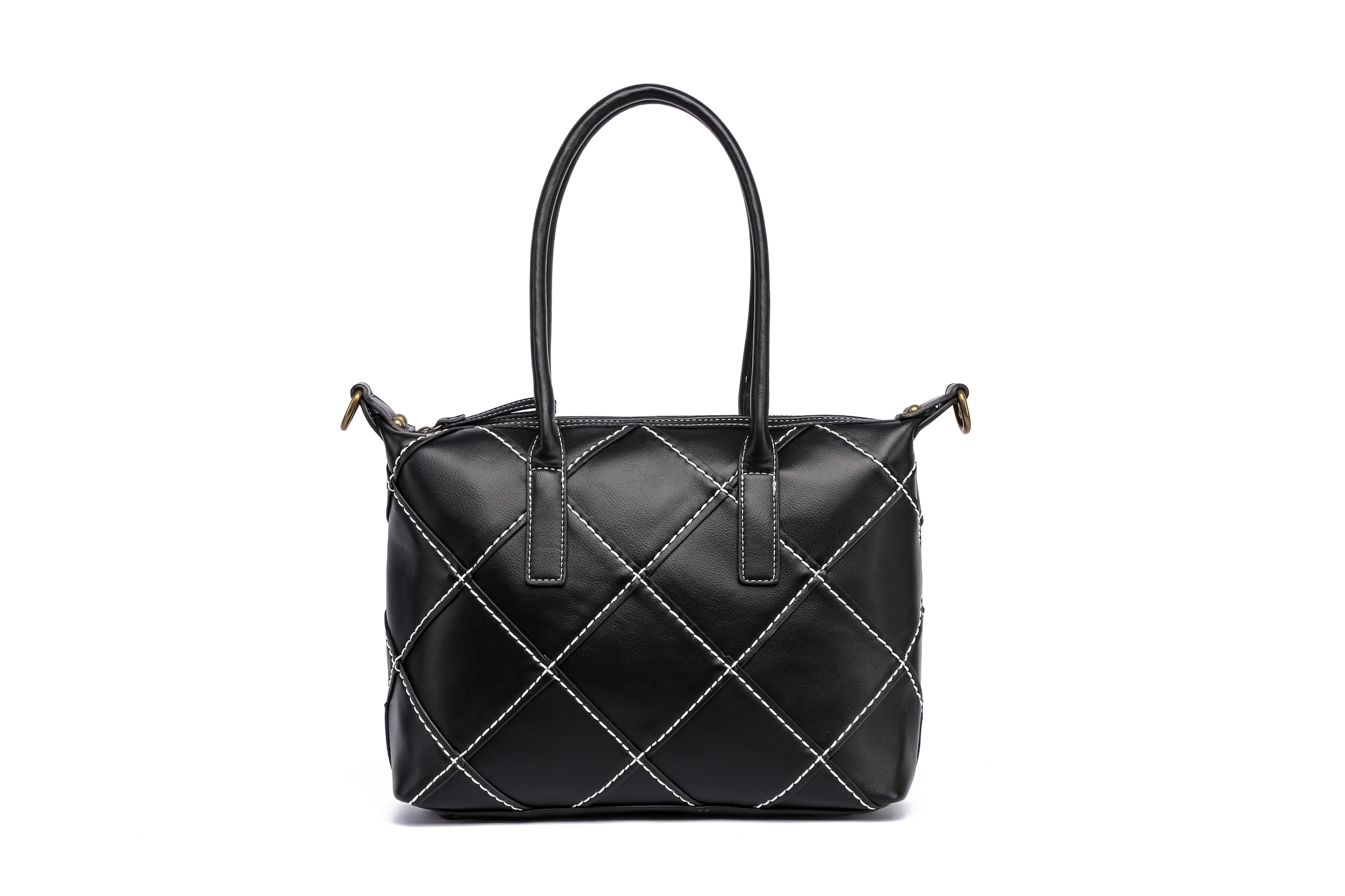 COLLEZIONE ALESSANDRO Schultertasche »Patches«, handwerklich gefertigt mit Kontrastnaht