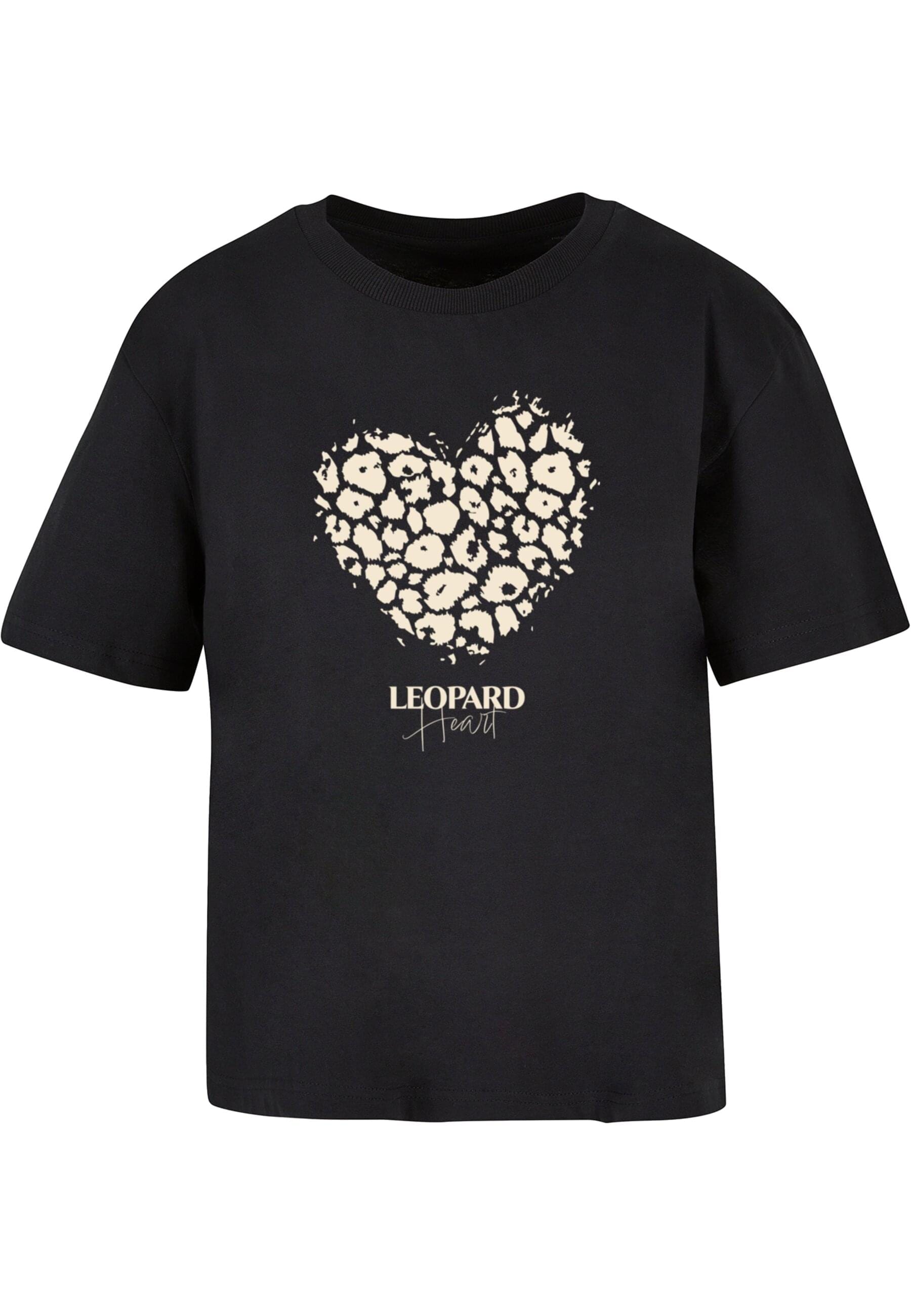 Merchcode T-Shirt "Merchcode Ladies Leopard Heart Everyday Tee", 1 Stk. günstig online kaufen