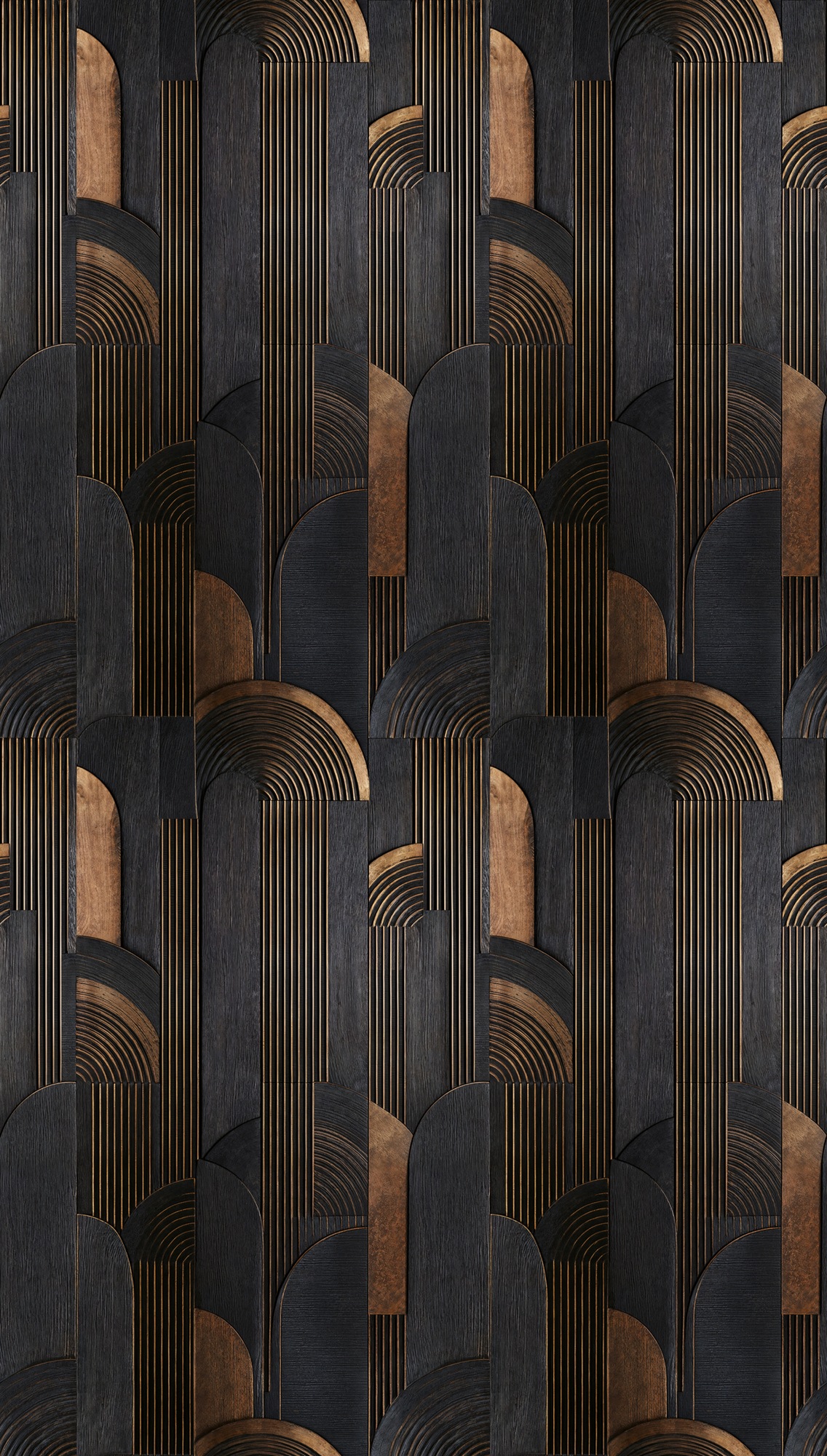 living walls Vliestapete »Vibes & Styles Aurelio – Deco Layers Fototapete« abstrakt leicht strukturiert Geometrisches Art-Déco Design mit Linien und stilvollem Tiefeneffekt