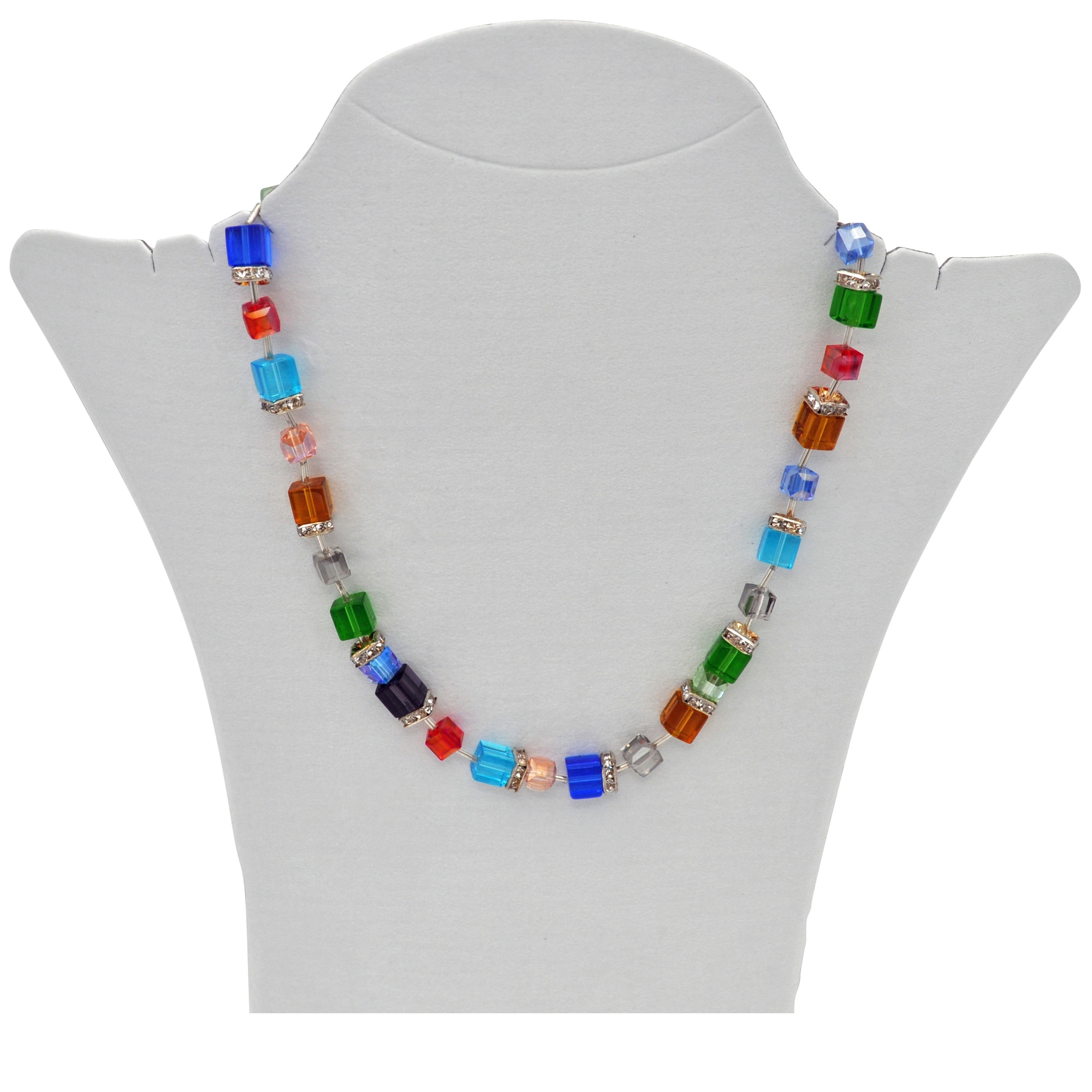 Steuer Collierkettchen »Glaswürfel Set multi color Collier, Armband, Ohrhaken«