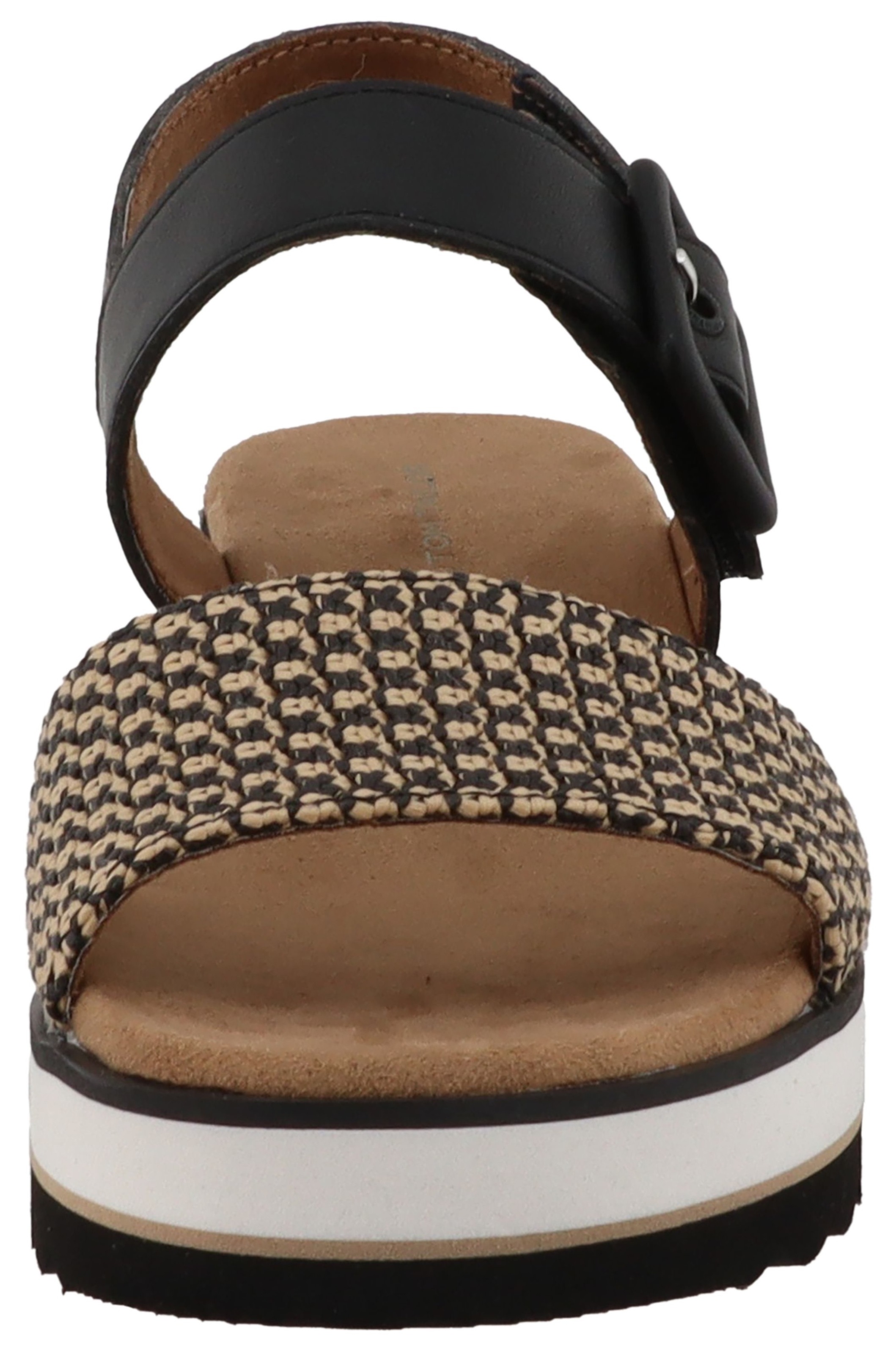 TOM TAILOR Keilsandalette »Sastra«  Riemchensandale, Sommerschuh mit Kontrastbesatz