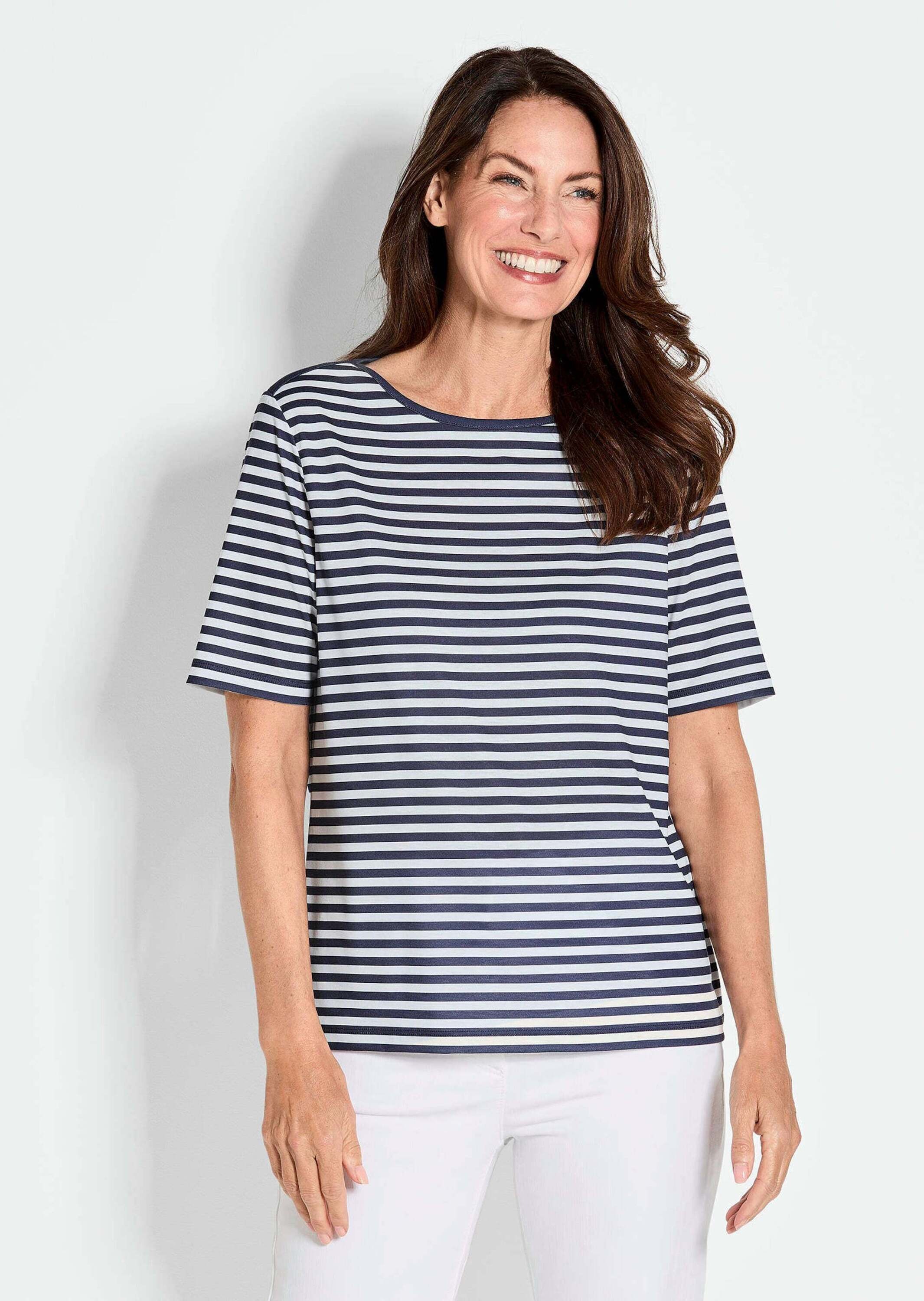 GOLDNER Kurzarmshirt "Stilvolles Streifenshirt für Damen" günstig online kaufen