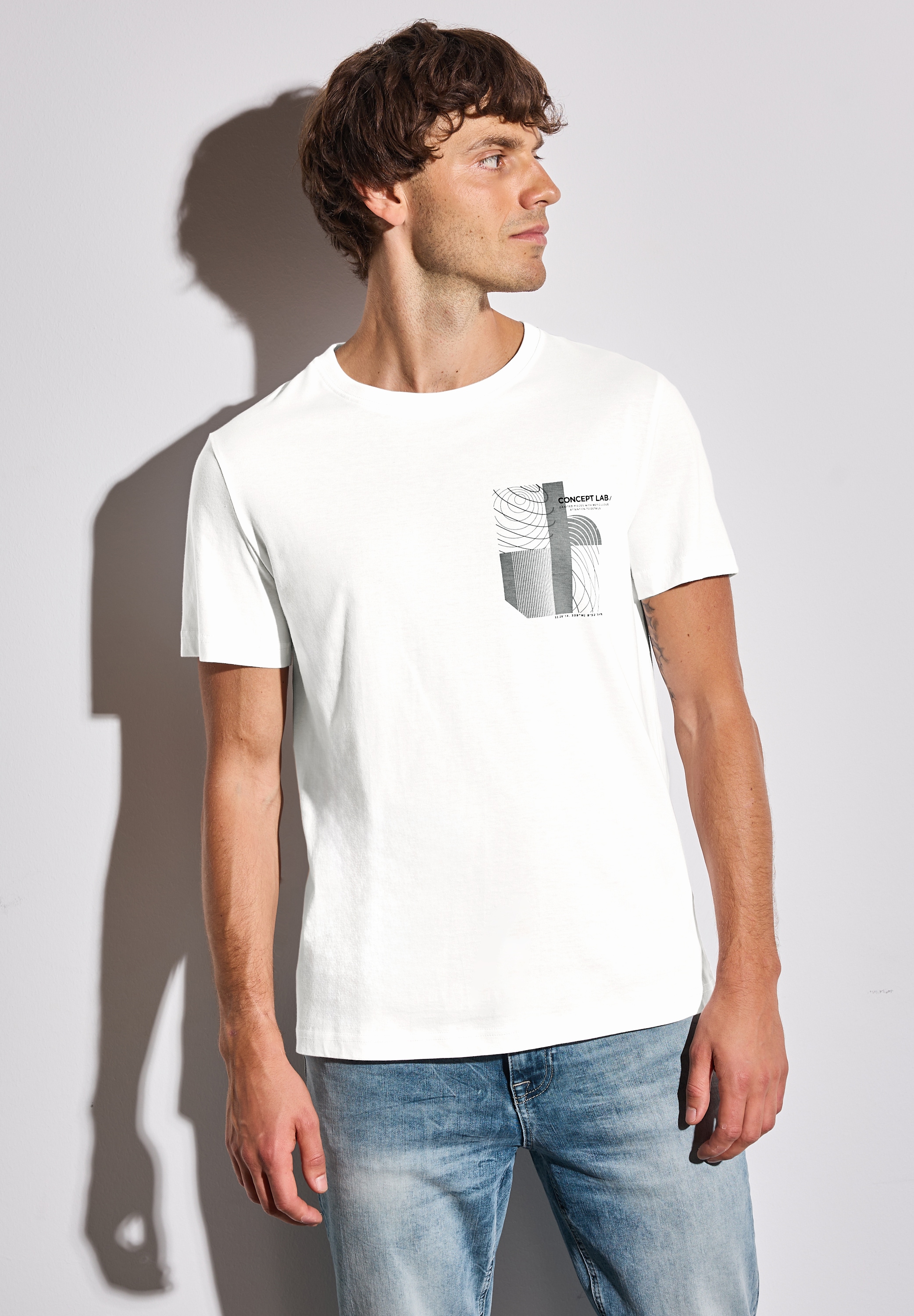 STREET ONE MEN T-Shirt, mit Rundhalsausschnitt