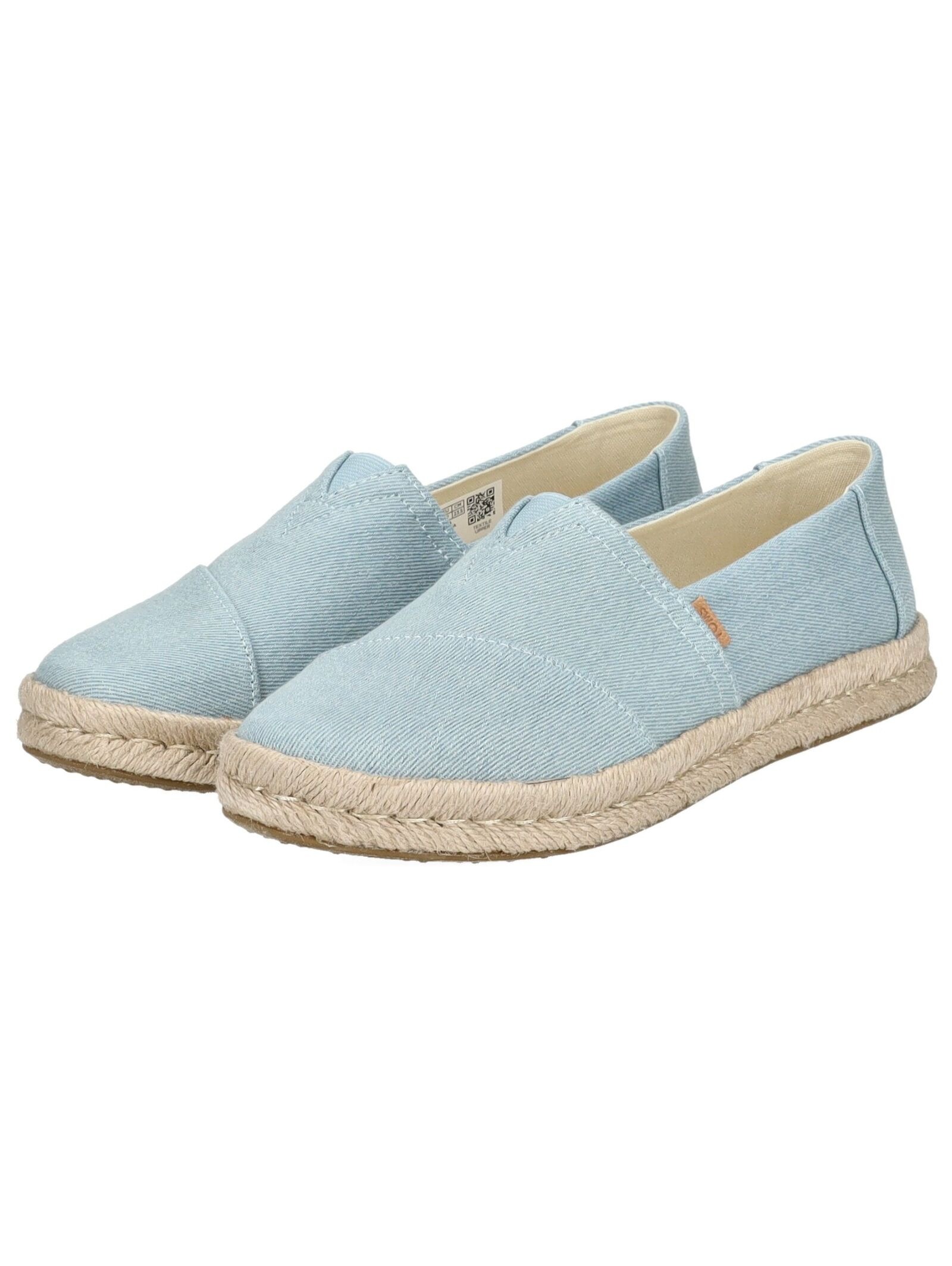 Espadrille TOMS "TOMS Halbschuhe Textil", Damen, Gr. 37,5, blau (hellblau), Textil, Schuhe Espadrille 3