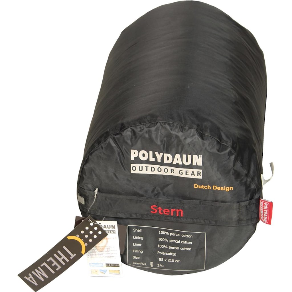 Polydaun Deckenschlafsack »Schlafsack Stern 85x210 cm Antraziet- 4-Jahreszeiten«, (1 tlg.)