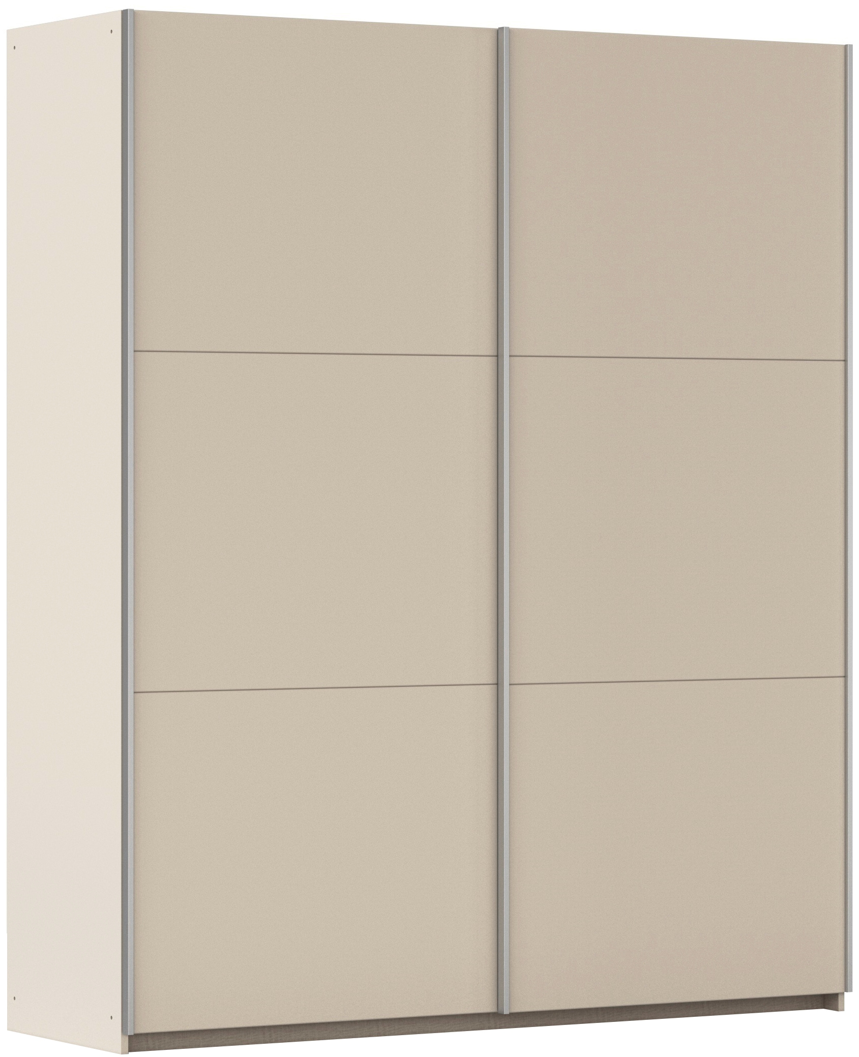 rauch Schwebetürenschrank "Kleiderschrank Drehtürenschrank Schrank Garderobe KRONACH" in 3 Ausstattungen BASIC/CLASSIC/PREMIUM, Breiten 131/175/218/261 cm, optional ohne, mit 1 oder 2 Spiegel, viel Stauraum MADE IN GERMANY