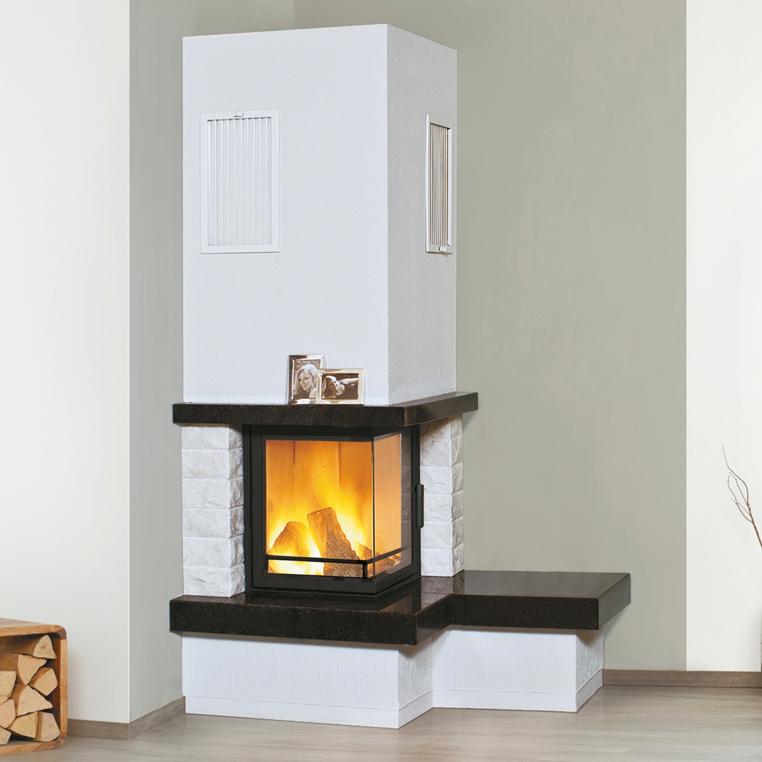 HARK Kaminbausatz »Nebraska«, weiss, Marmor, 8 kW