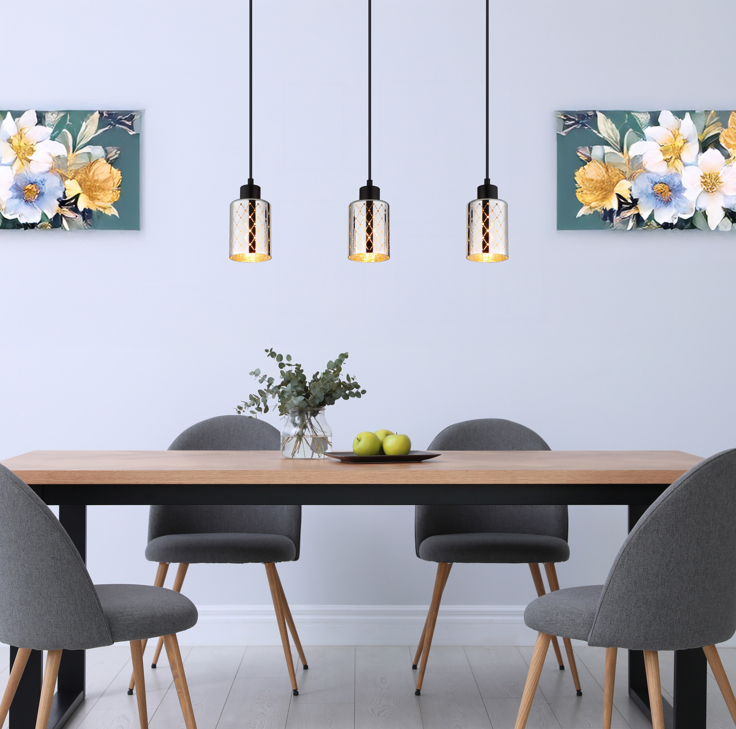 GLOBO LIGHTING Hängeleuchte »ALONSO« E27 1 Stk. Hängelampe Esszimmer-Leuchte Esstischleuchte Wohnzimmer