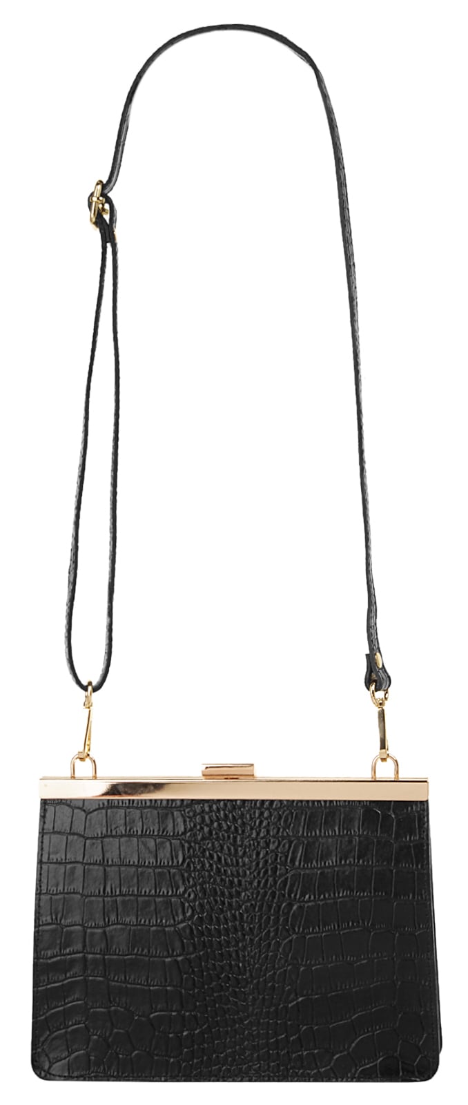 Cluty Umhängetasche, echt Leder, Made in Italy