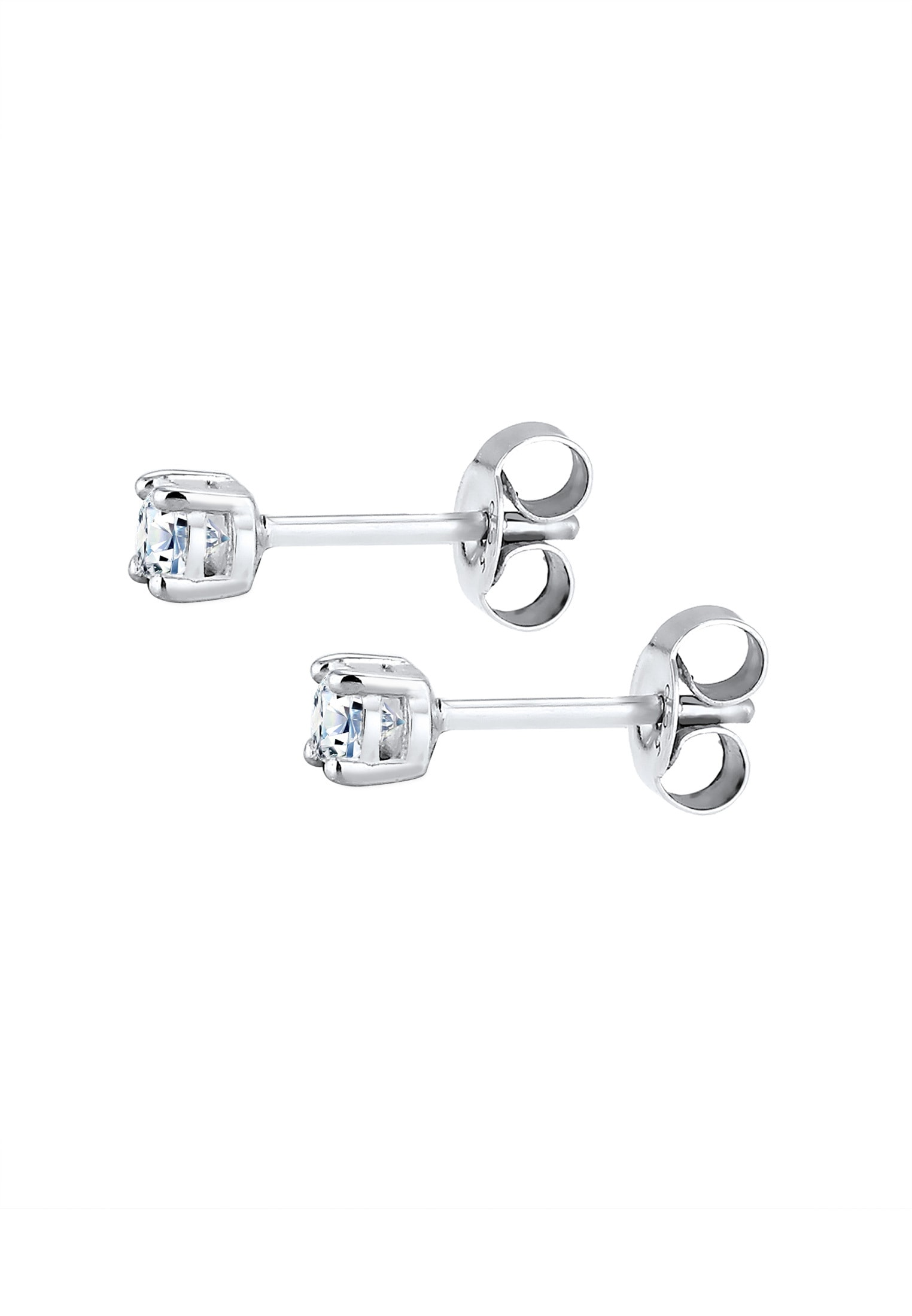 Elli DIAMONDS Paar Ohrstecker »Ohrstecker Diamant Brillantschliff (0.12 ct) 925 Sterling Silber«