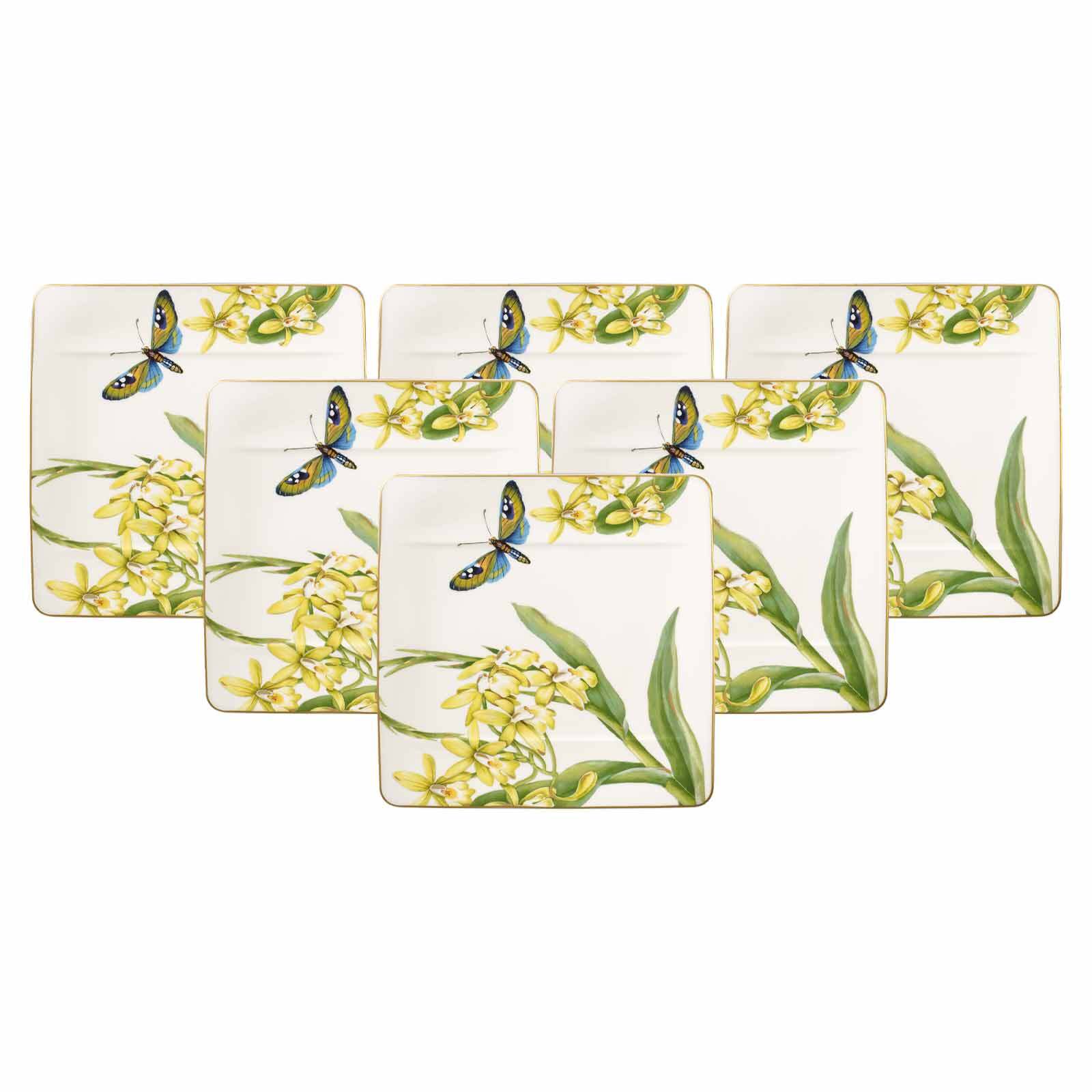 Villeroy & Boch Frühstücksteller "Frühstücksteller Amazonia 23 x 23 cm 6er Set bunt"