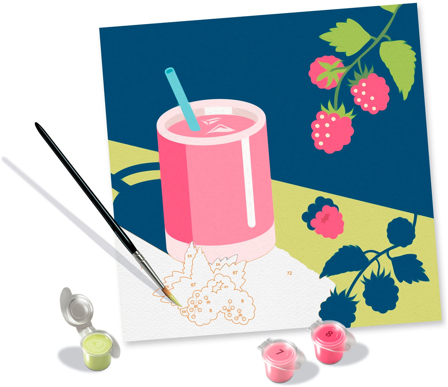 Ravensburger Malen nach Zahlen »CreArt, Adults Trend, Mocktail Himbeere«, für Erwachsene; Made in Europe