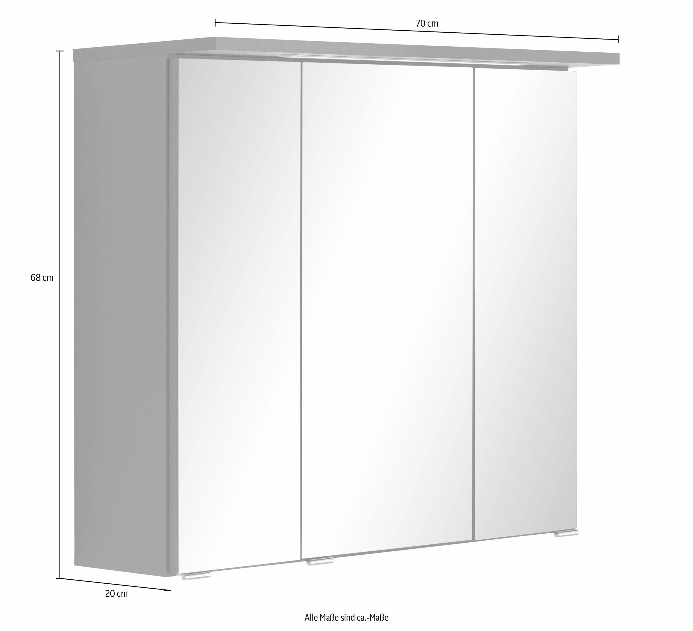welltime Spiegelschrank »Ravenna«, Breite 70 cm