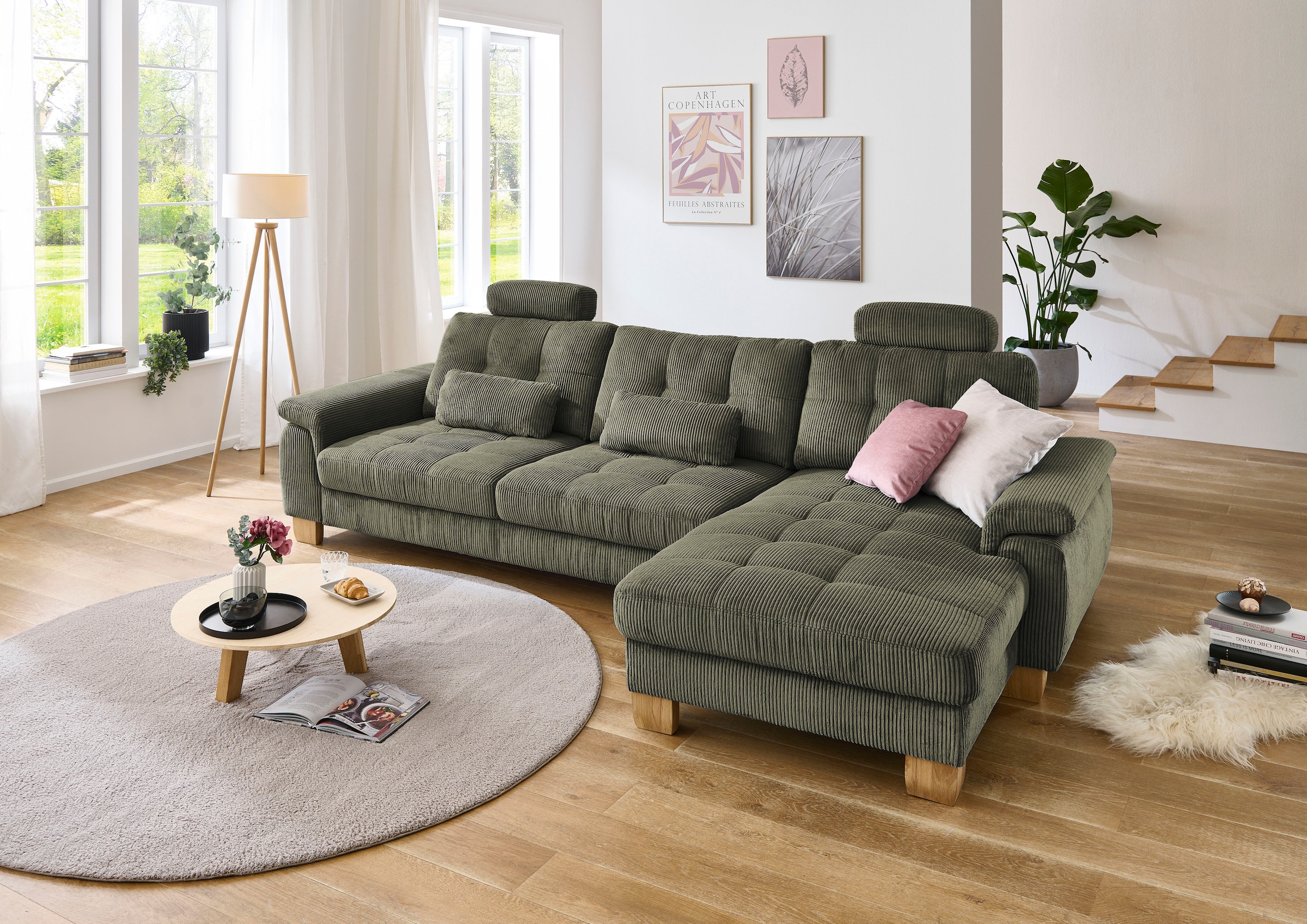 Die PlanBar Ecksofa "PP-LA19101 L-Form, Breite 316 cm" wahlweise mit Bettfu günstig online kaufen