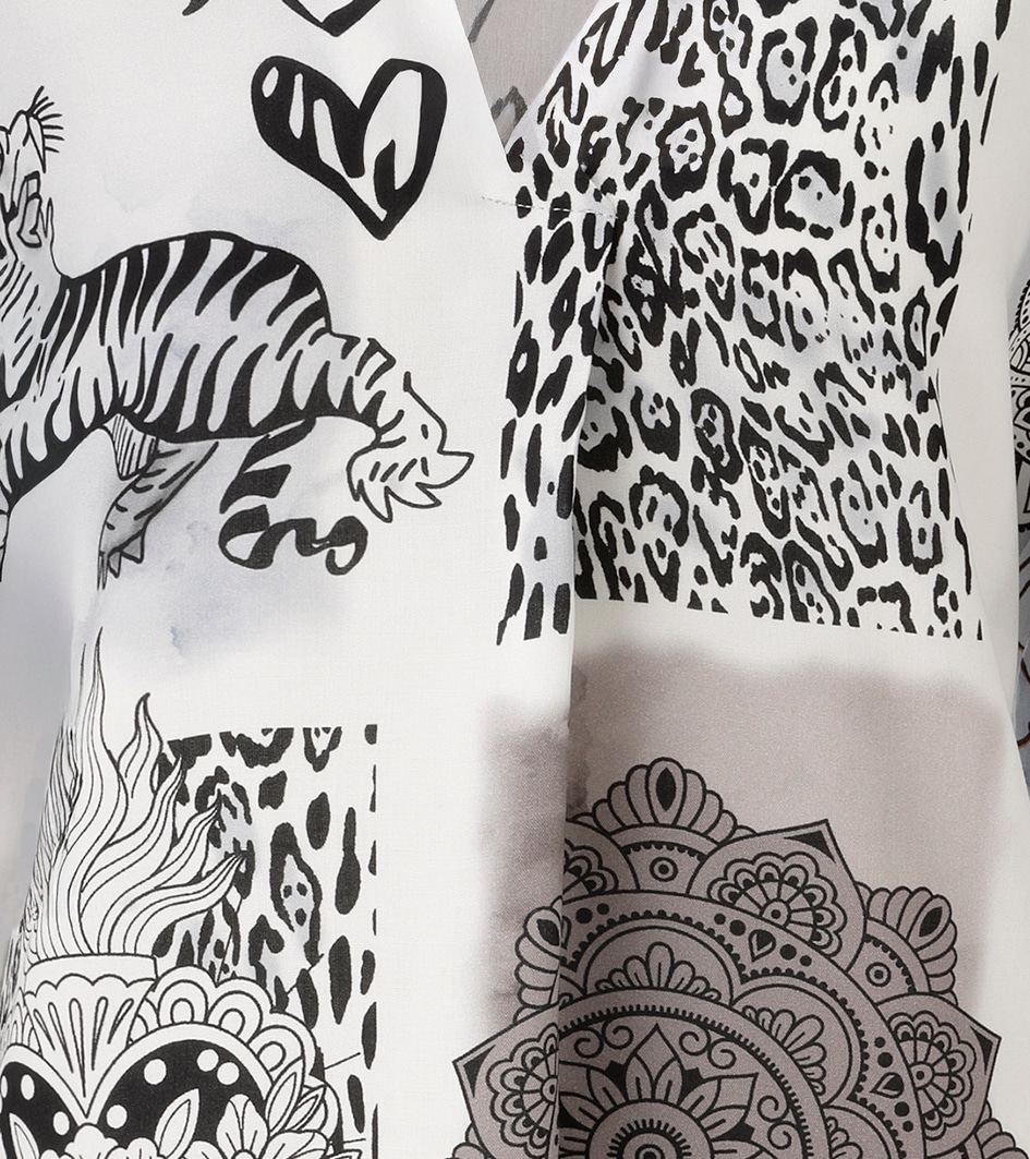 Aniston CASUAL Schlupfbluse, im extravaganten Patch-Druck-Dessin - NEUE KOLLEKTION