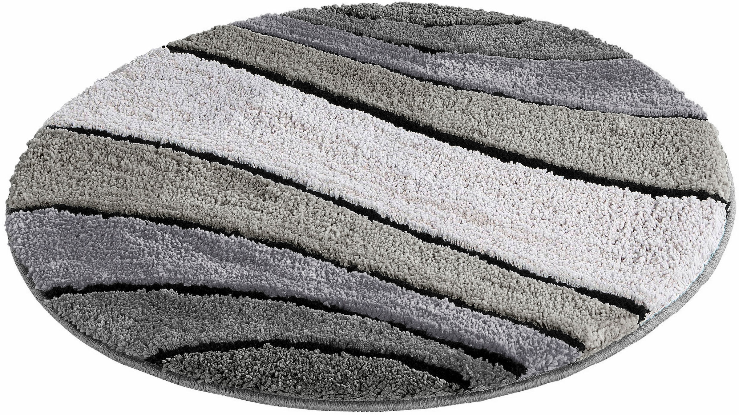 my home Badematte »Josie, Badvorleger, Badezimmer Teppich«, rutschhemmend beschichtet, fußbodenheizungsgeeignet-schnell trocknend-strapazierfähig, Badteppich, Badematten, rechteckig, rund & als 3-tlg. Set erhältlich