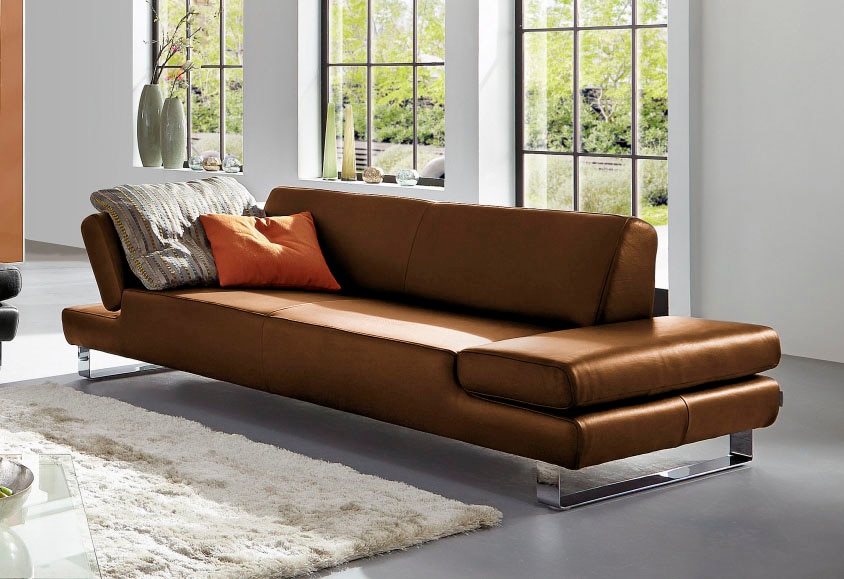 W.SCHILLIG 3-Sitzer "taboo Designsofa mit hohem Sitzkomfort, Breite 232cm, Sitztiefe 69cm" mit Übertiefe, inklusive Armlehnenverstellung