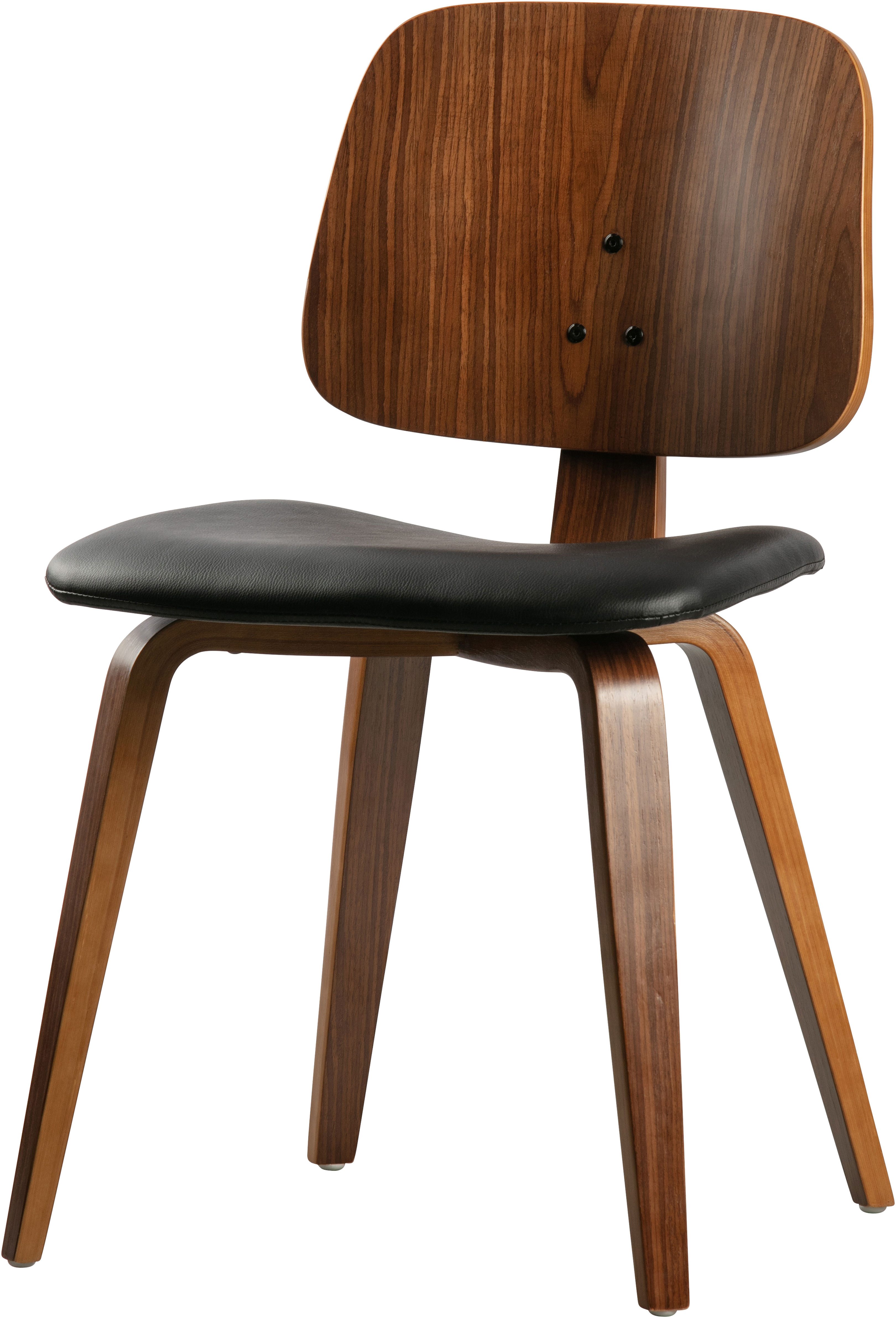 WOOOD Esszimmerstuhl "Classic mit Kunstleder-Bezug, B 48 x T 50 x H 81 cm" () Walnussfurnier-Gestell, Tragkraft 130 kg, Pfleiglicht