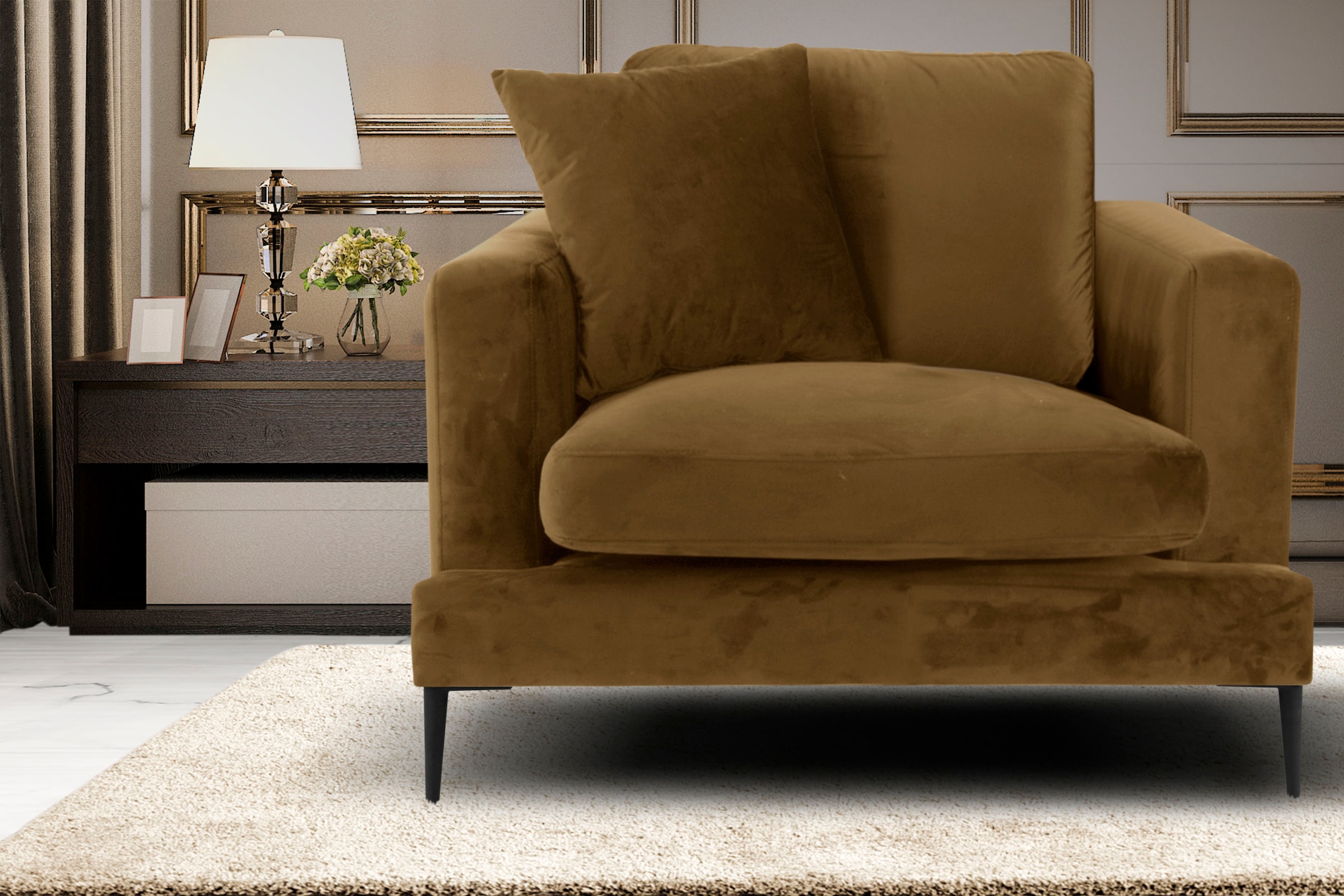 Leonique Sessel "Cozy Loungesessel, Designersessel, Maße B/T/H: 91/97/80 cm günstig online kaufen