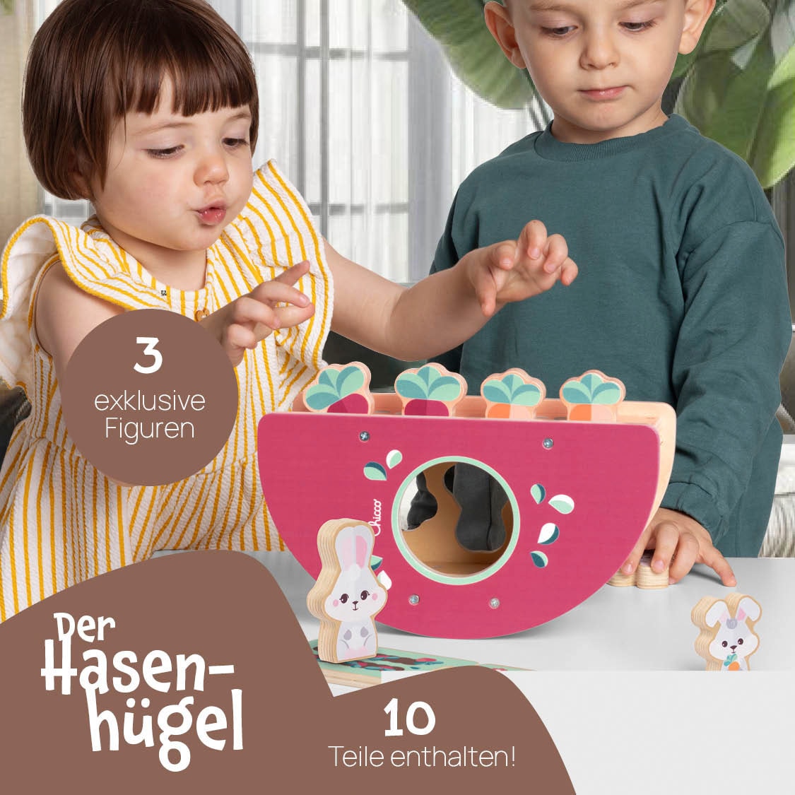 Chicco Steckspielzeug »My Wood Friendy - Der Hasenhügel«