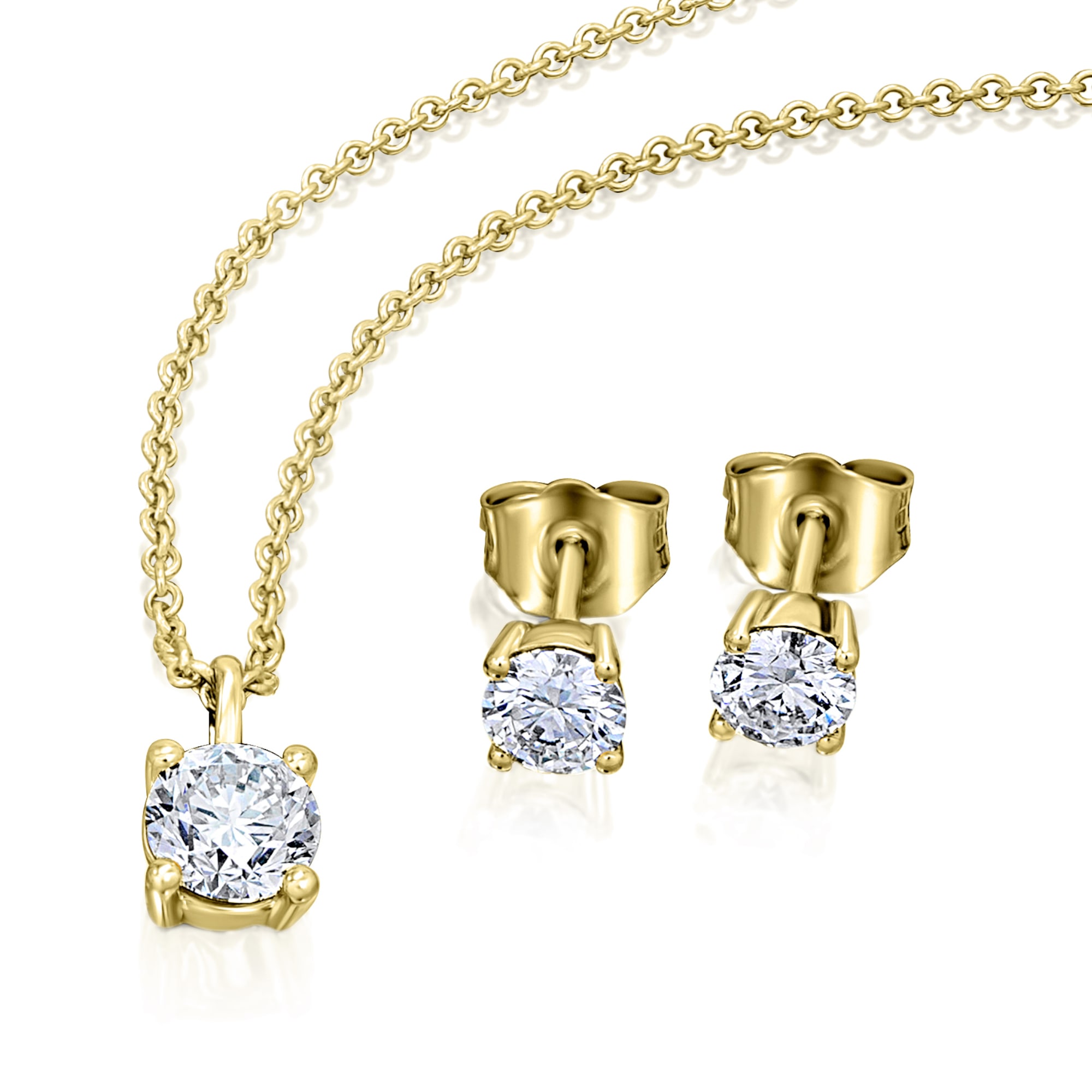 ONE ELEMENT Paar Ohrhänger »0.30 ct Diamant Brillant Ohrringe Ohrstecker«, aus 585 Gelbgold – für Damen – elegant, modern & vielseitig kombinierbar