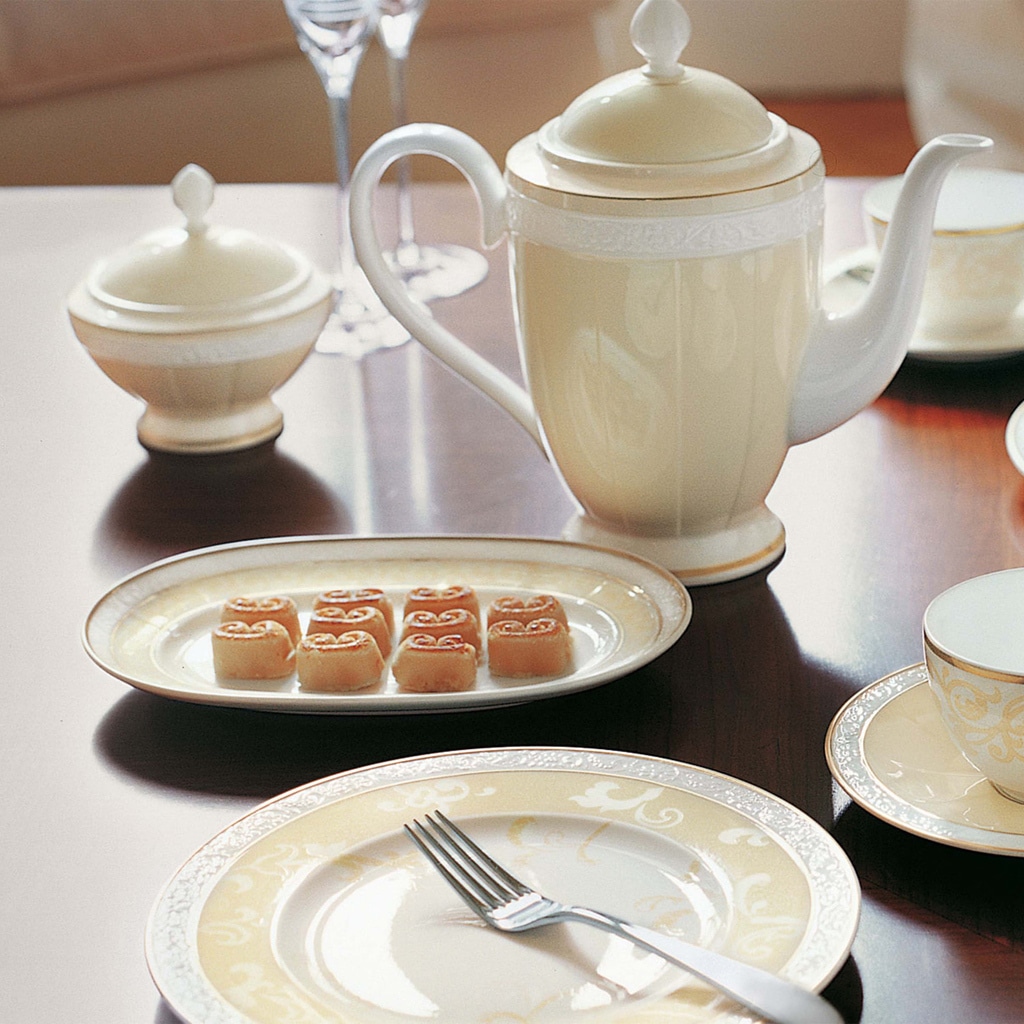 Villeroy & Boch Servierplatte »Saucière-Unterteil Ivoire 270 ml weiß-gold«