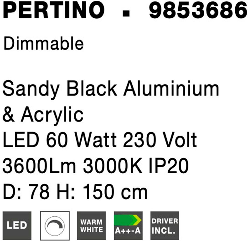 Nova Luce LED-Hängeleuchte »PERTINO«, 1 flammig, Leuchtmittel LED-Modul | LED fest integriert