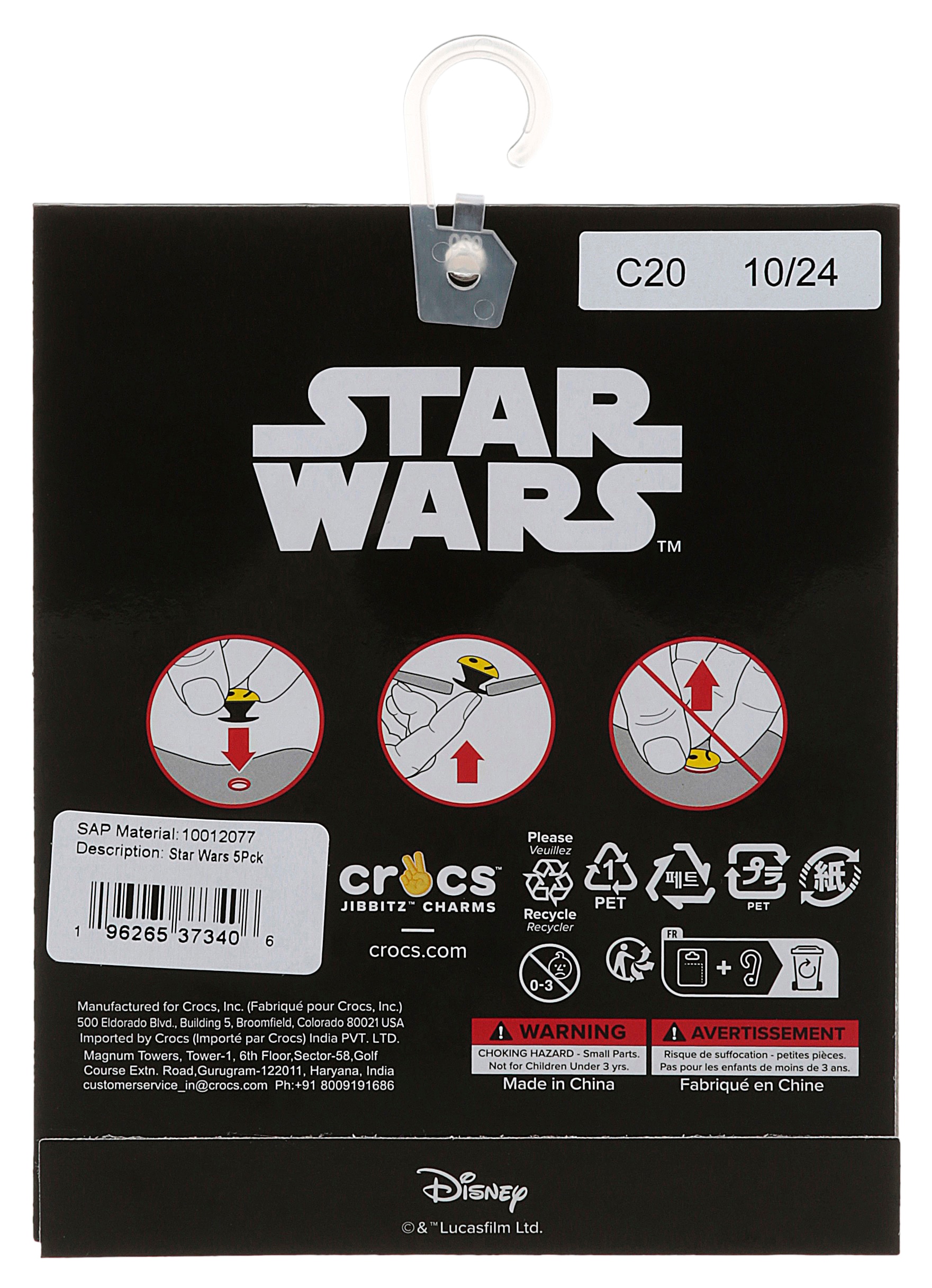 Crocs Schuhanstecker »Jibbitz™ Star Wars«, (Set, 5 tlg., Kein Spielzeug. Nicht für Kinder unter 3 Jahren geeignet), mit Star Wars Figuren