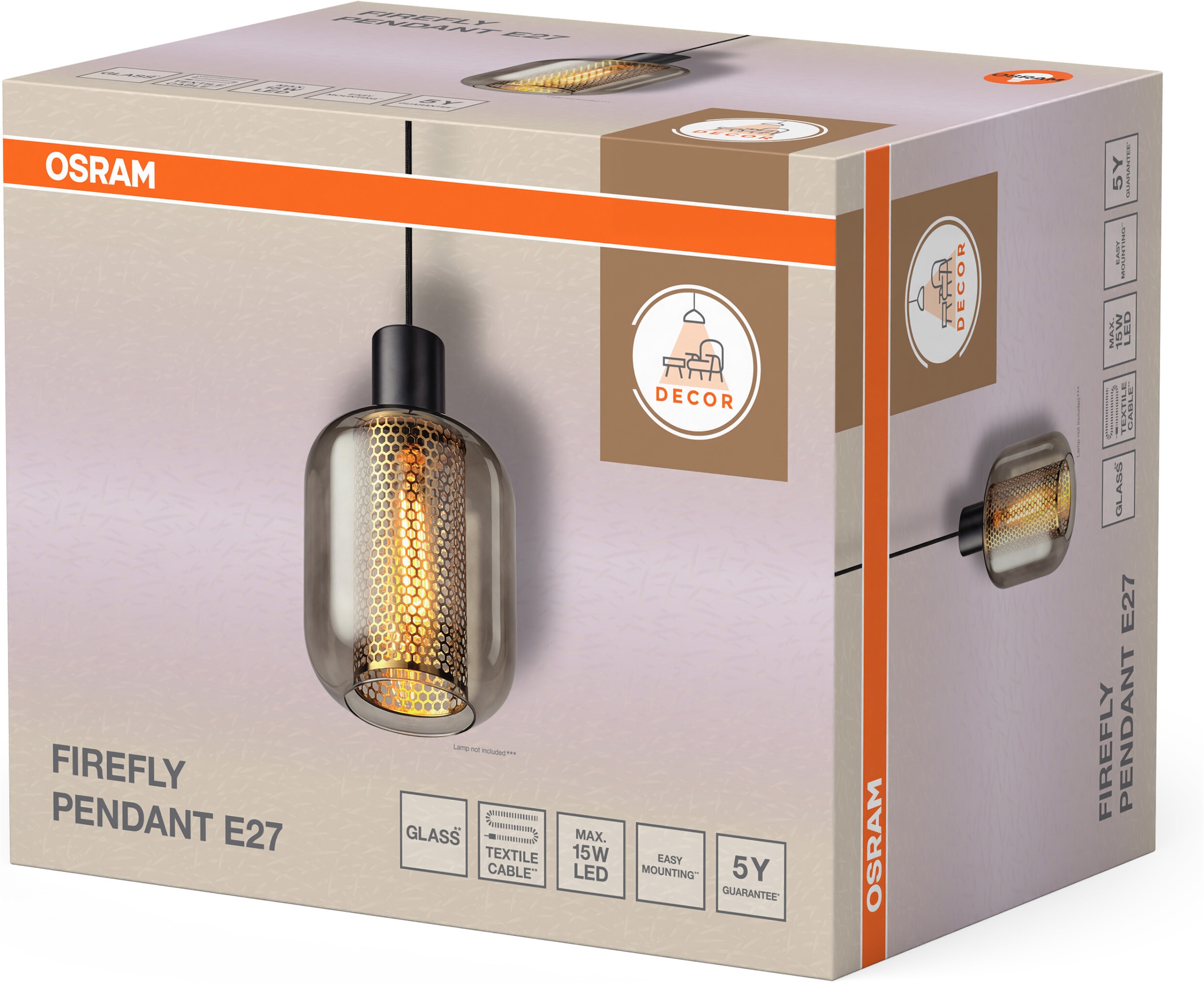 Osram Pendelleuchte »Decor Firefly« E27 1 Stk. schwarz, E27, Stahl