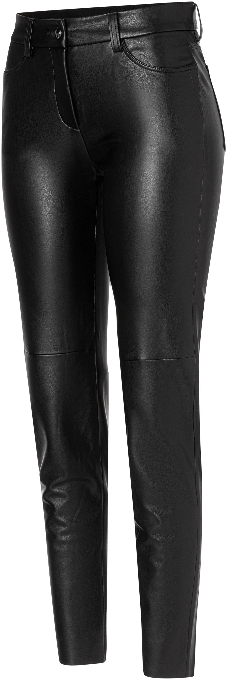 MAC Lederimitathose »SKINNY«, mit Taschen