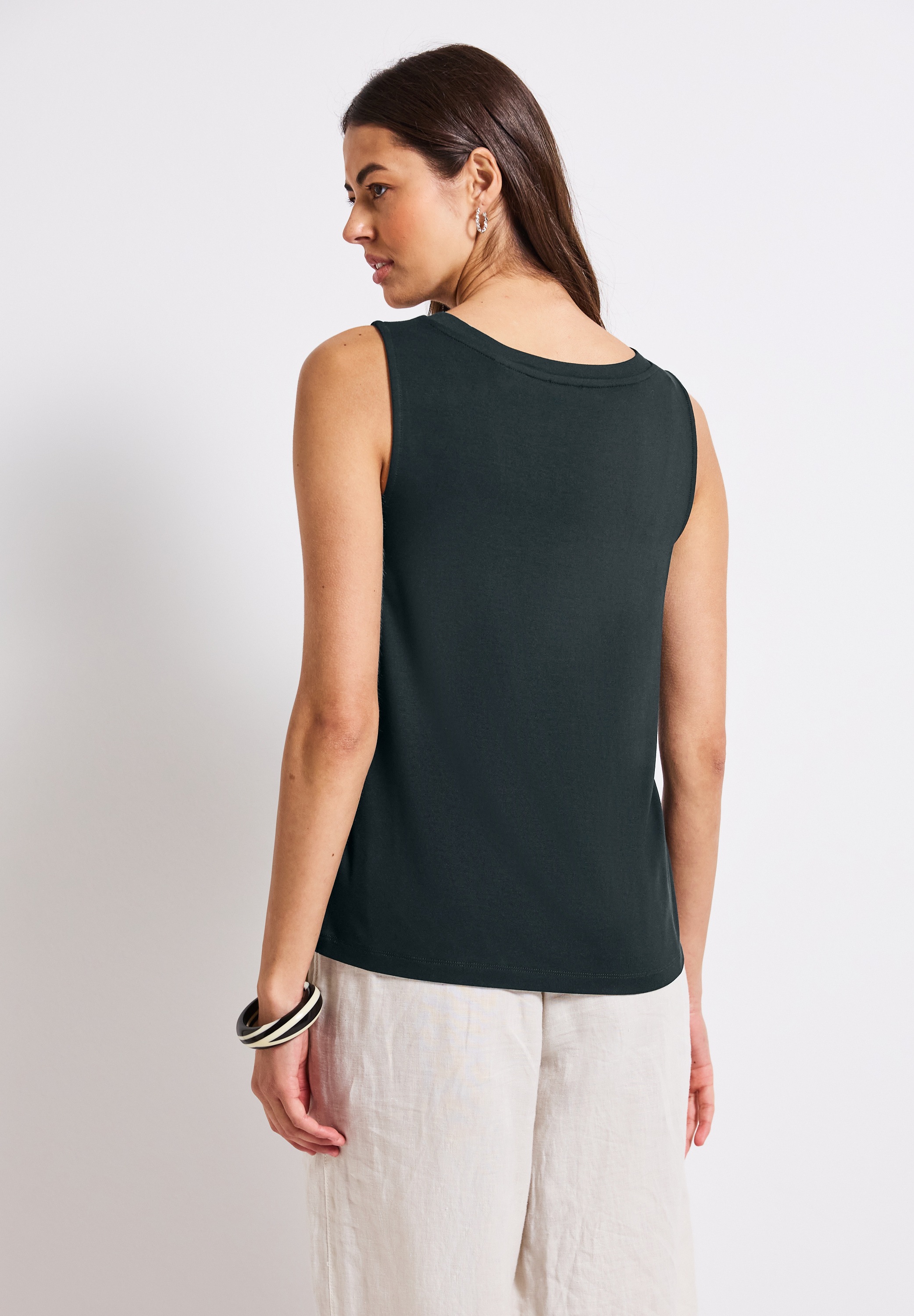 STREET ONE T-Shirt, aus elastischem Materialmix günstig online kaufen