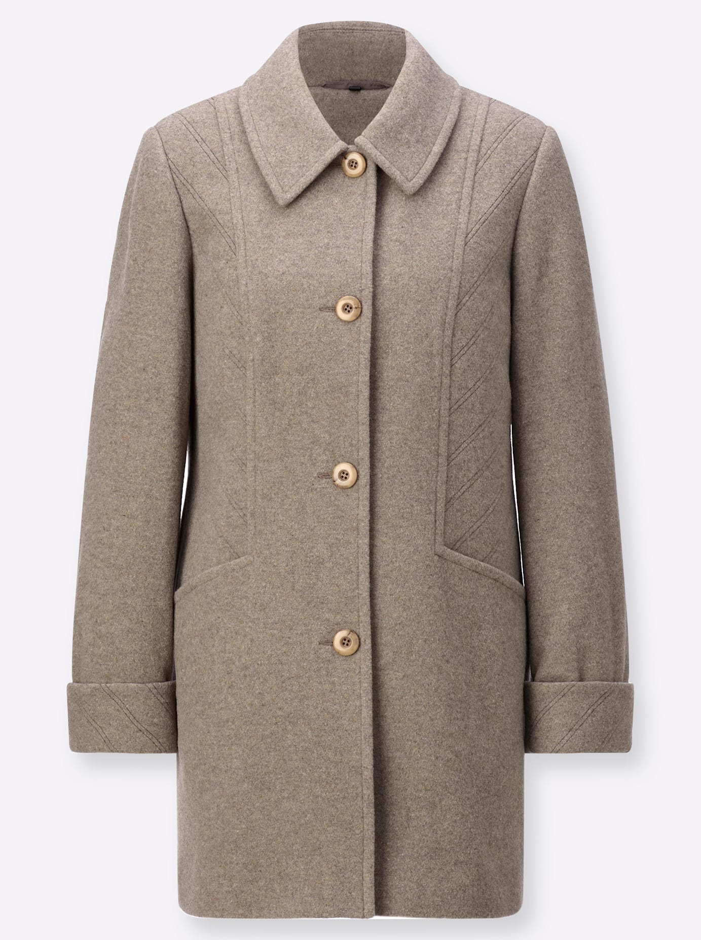 Thumbnail - Classic Wolljacke ohne Kapuze