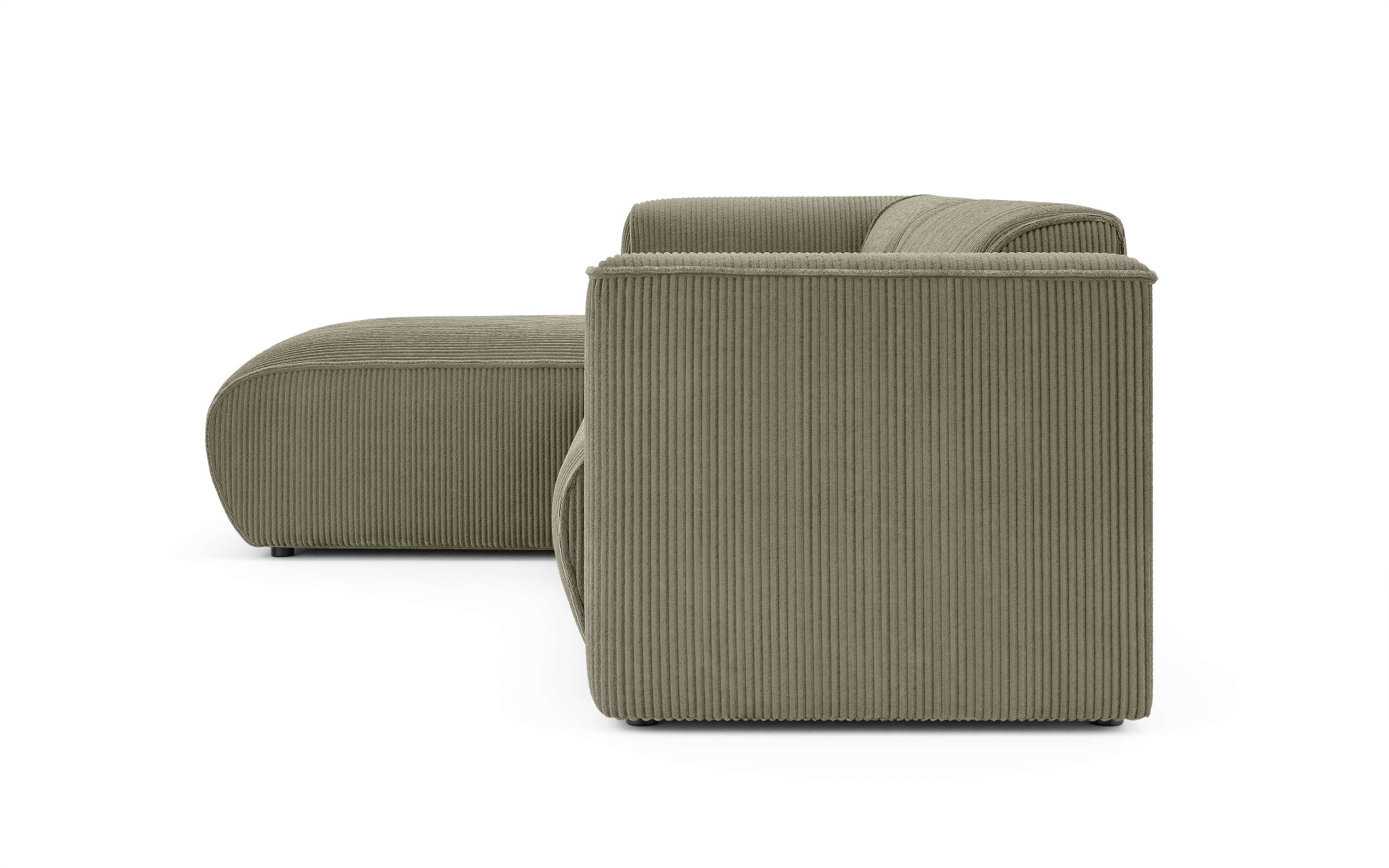 INOSIGN Ecksofa »MERID L-Form (257 cm), zeitlos & stilvolles Design,«, Aufwendig gepolstert, in Cord, Chenille und Struktur