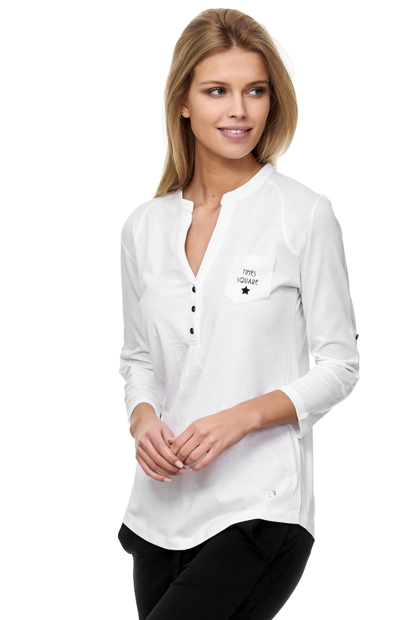 Decay Langarmshirt, mit kleiner Brusttasche