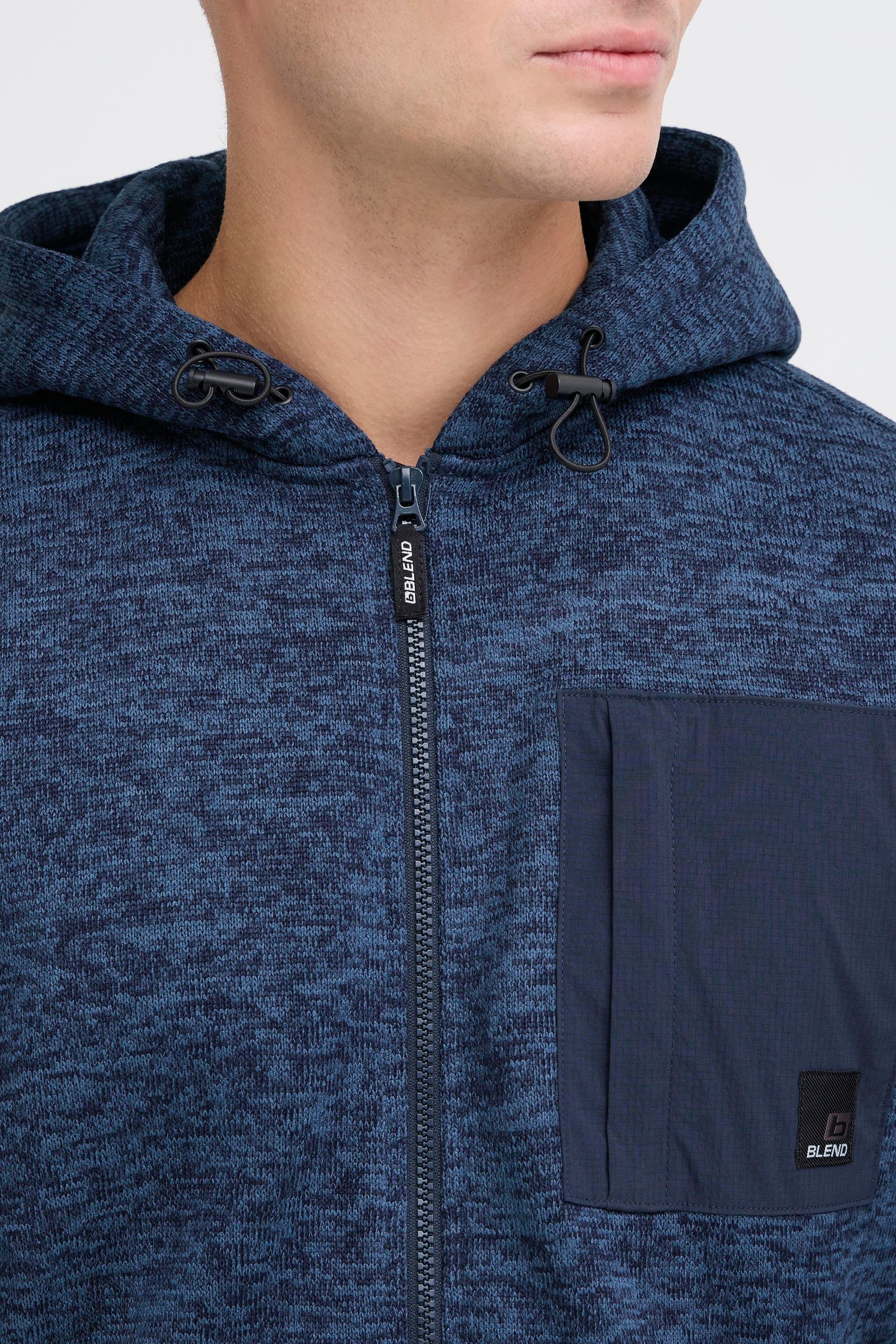 Blend Cardigan »BHMelfex« Gemütliche Fleecejacke mit Taschen und Kapuze