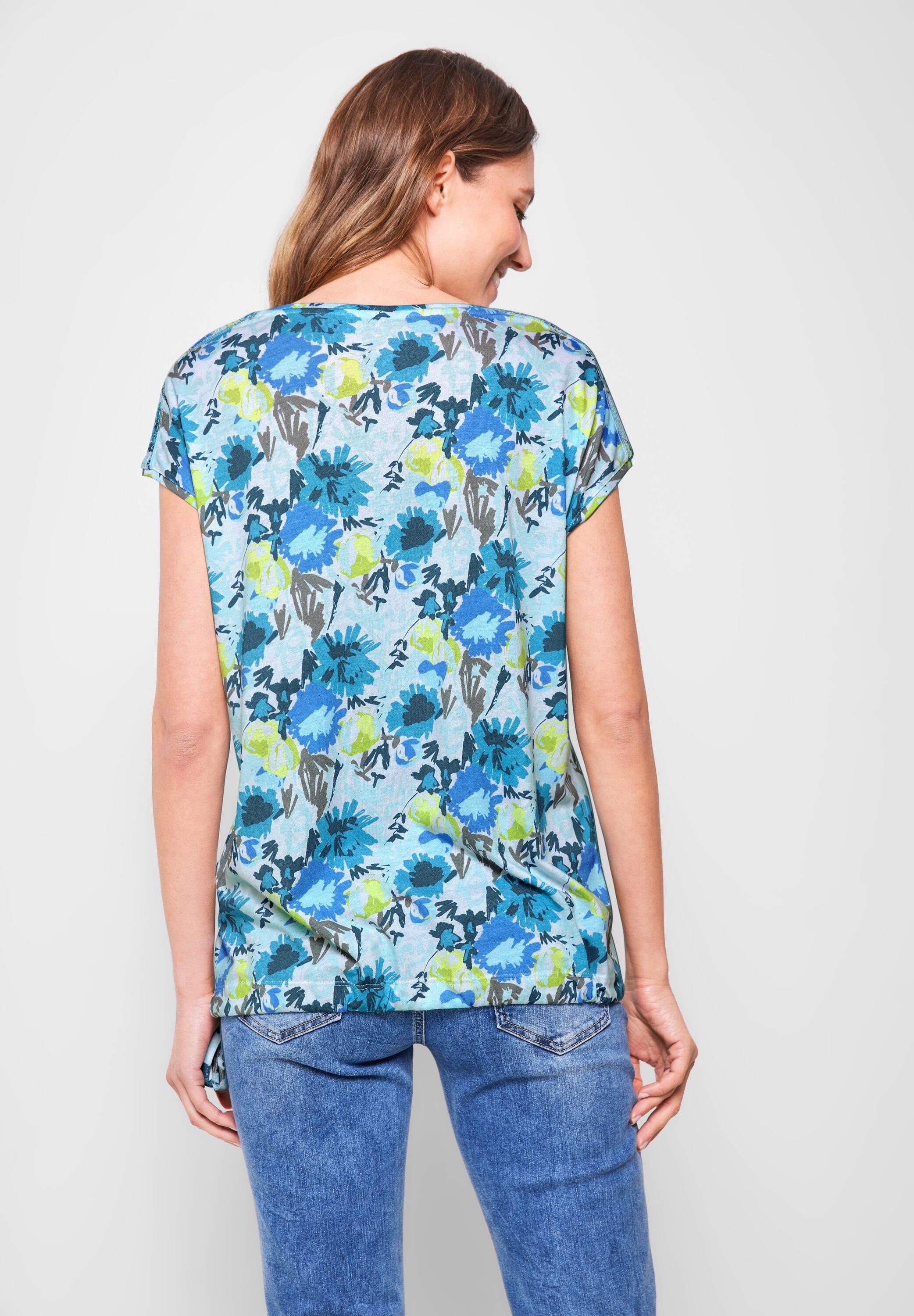 BAUR online kaufen allover Blumenprint mit | Cecil T-Shirt,