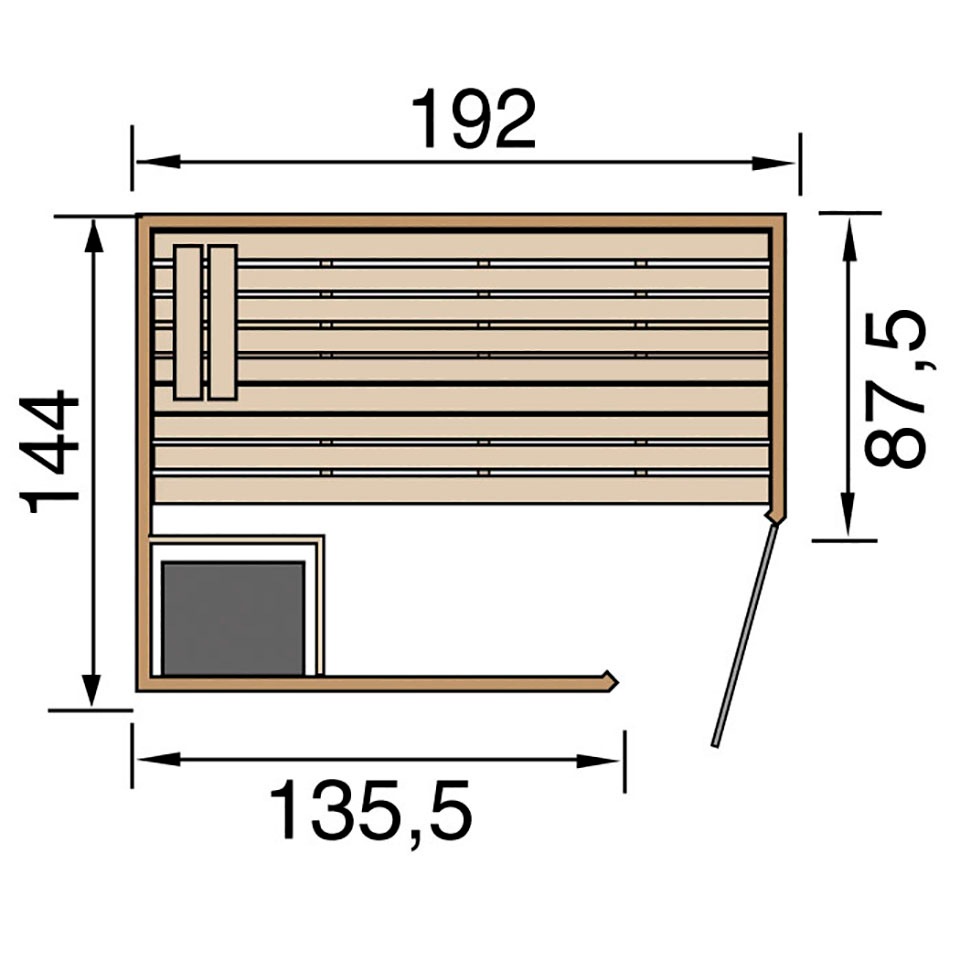 weka Sauna »Laukkala«, 7,5 kW-Ofen mit digitaler Steuerung