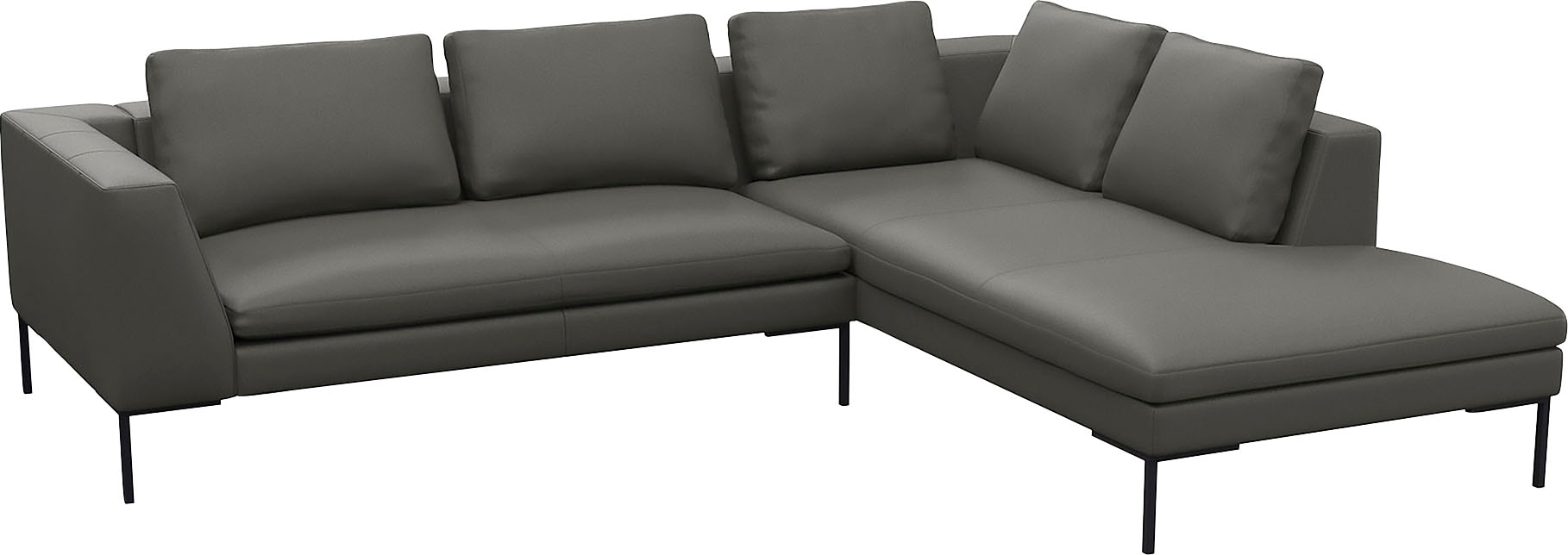 FLEXLUX Ecksofa »Loano, superbequemer Sitzkomfort durch Kaltschaum im Sitz«, modernes Sofa, frei im Raum stellbar, lose Kissen, L-Form