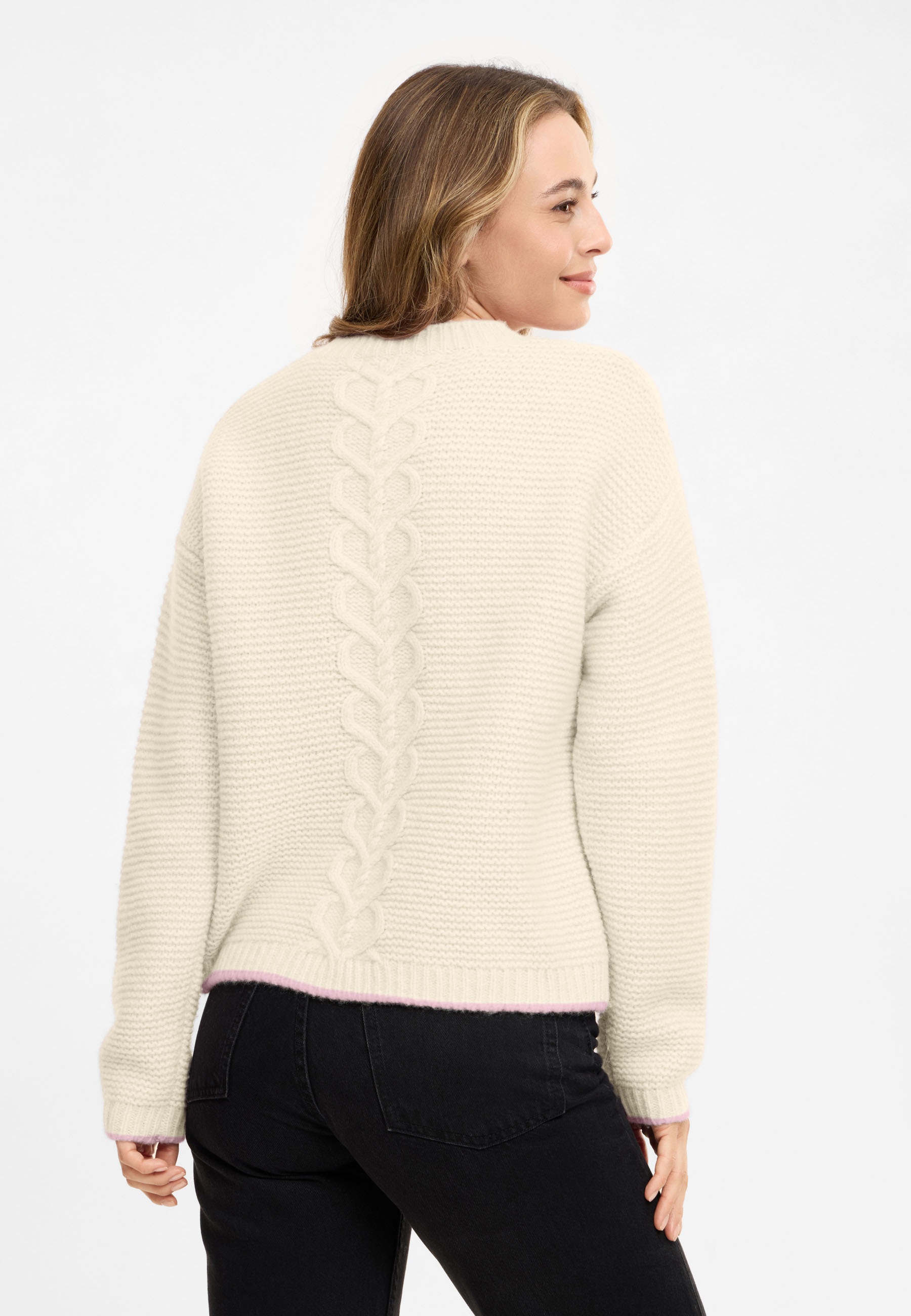Frieda & Freddies Strickpullover »Frieda & Freddies Pullover mit Zopfstrickdetail«