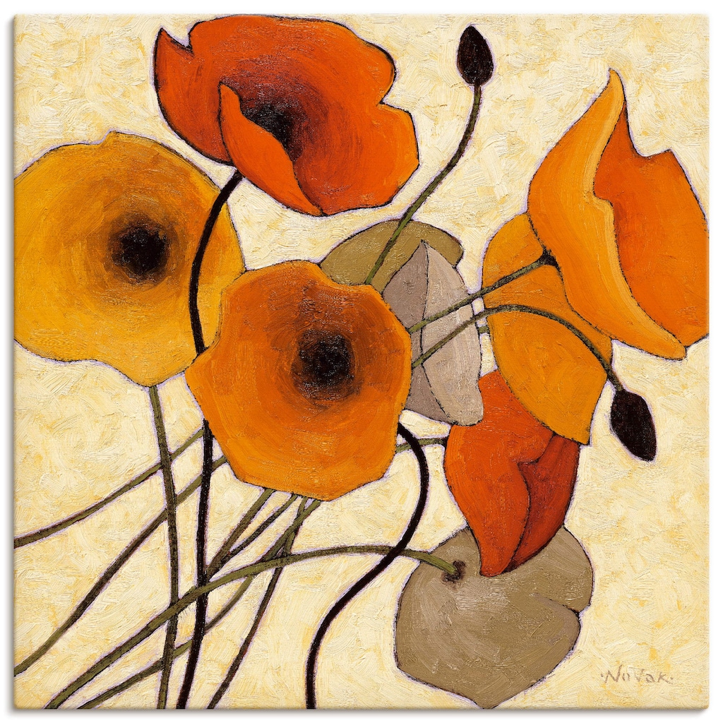 Artland Leinwandbild »Kürbismohn II«, Blumen, (1 St.)