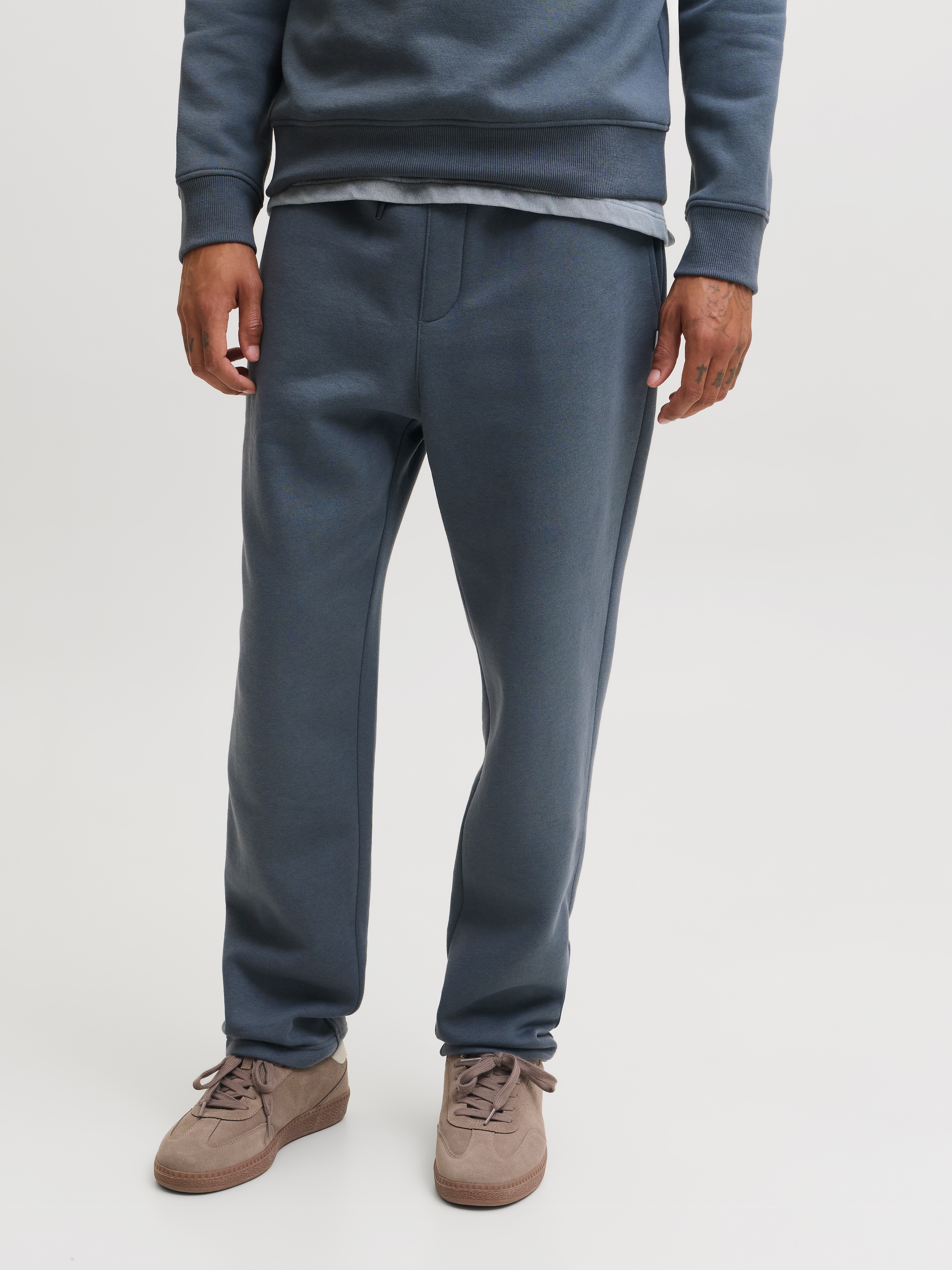 Jack & Jones Sweathose "Jpstkane Bradley Uncuffed Swt Pants Noos" Materialmix, Relaxed Fit