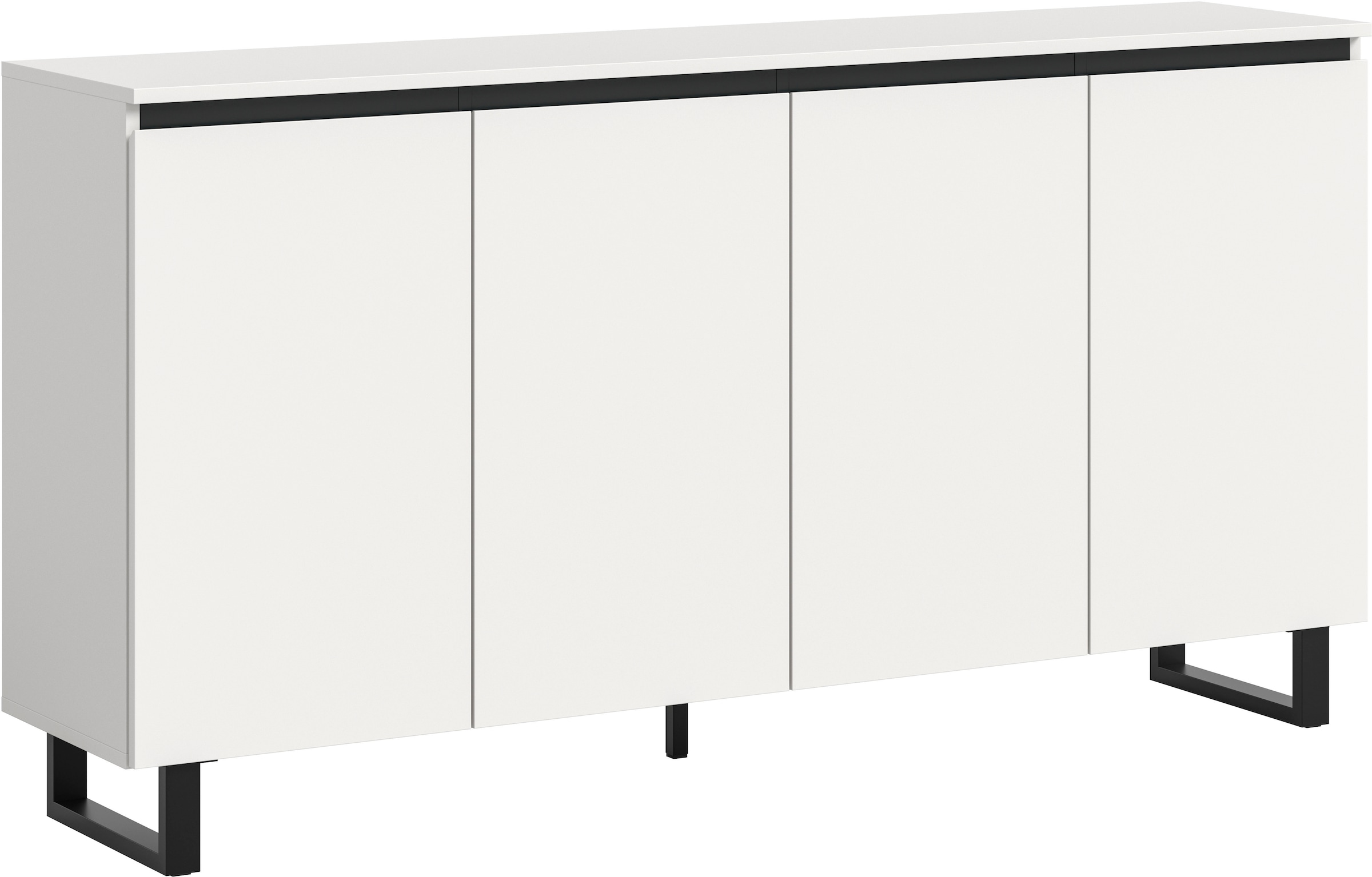 INOSIGN Sideboard "TOMA, Breite: 160 cm, mit Metall-Kufen-Fuß, 4 Türen, 4 E günstig online kaufen