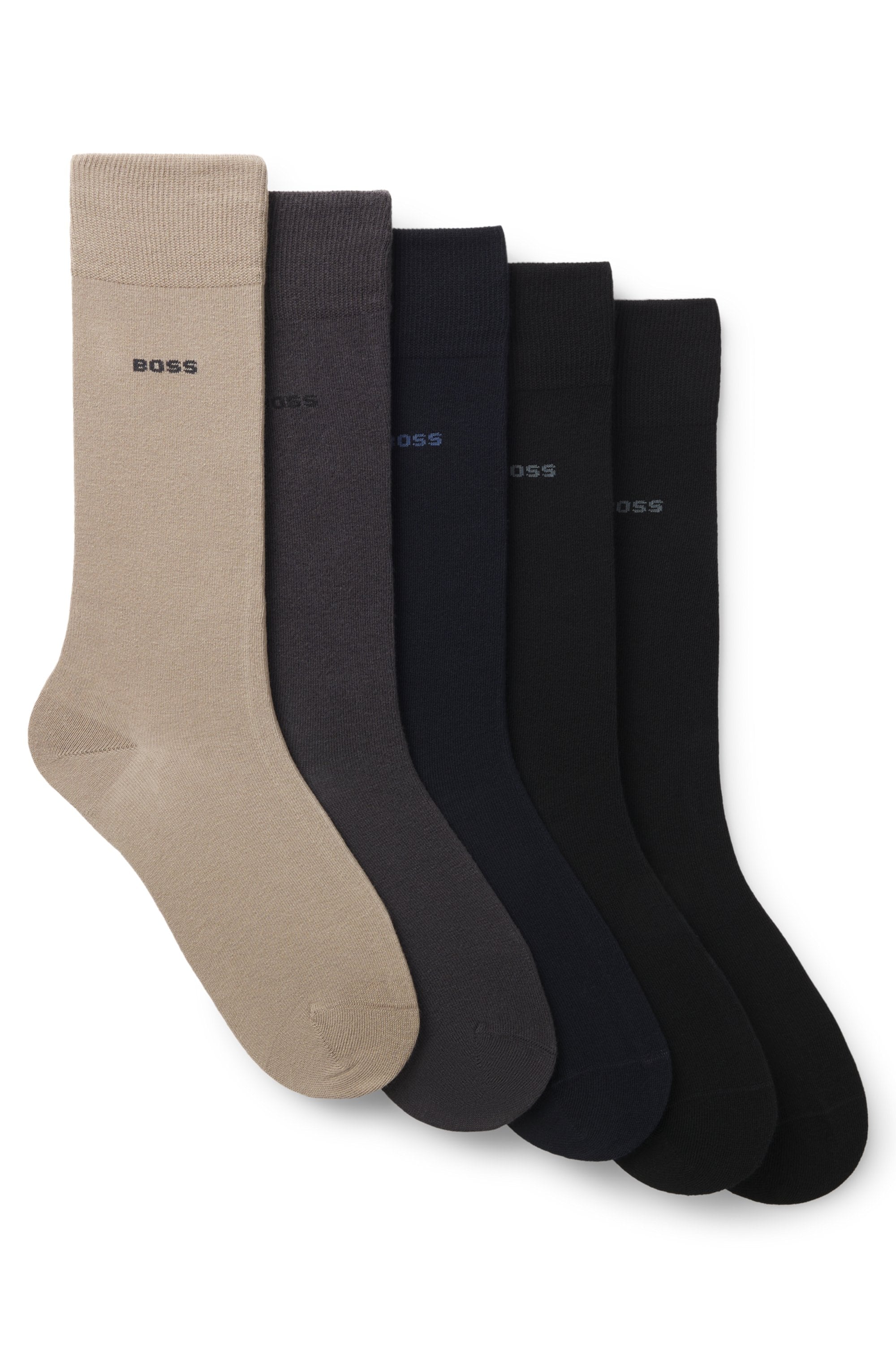 BOSS Socken "5P Uni Color CC" 5 Paar tlg. in klassischer Unifarbe