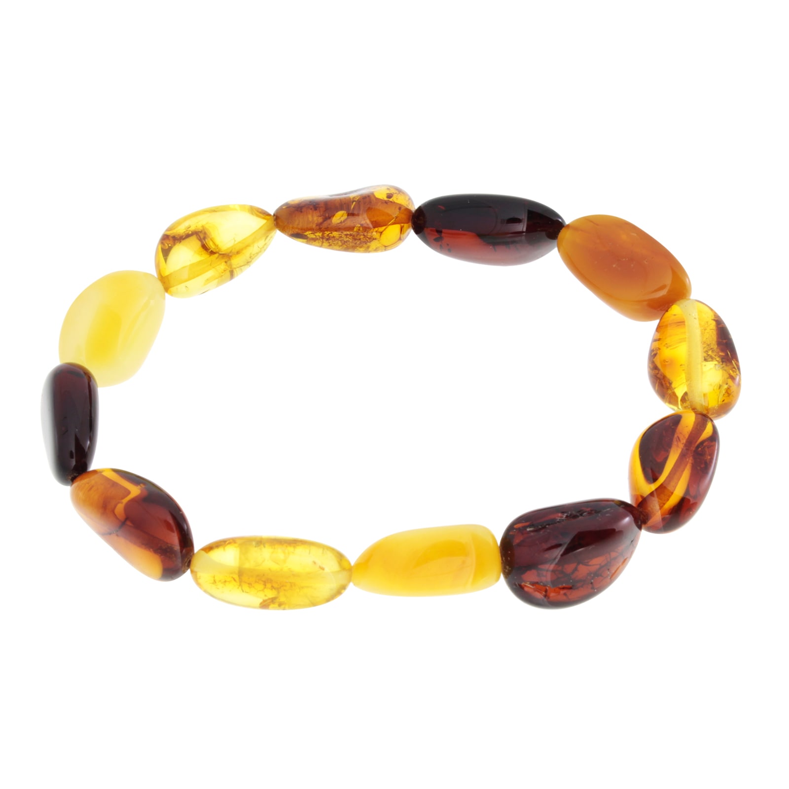 Armband OSTSEE-SCHMUCK "- Caira - Bernstein -" Gr. 16, bunt (mehrfarbig), Armbänder, Damen, Bernstein, Armband