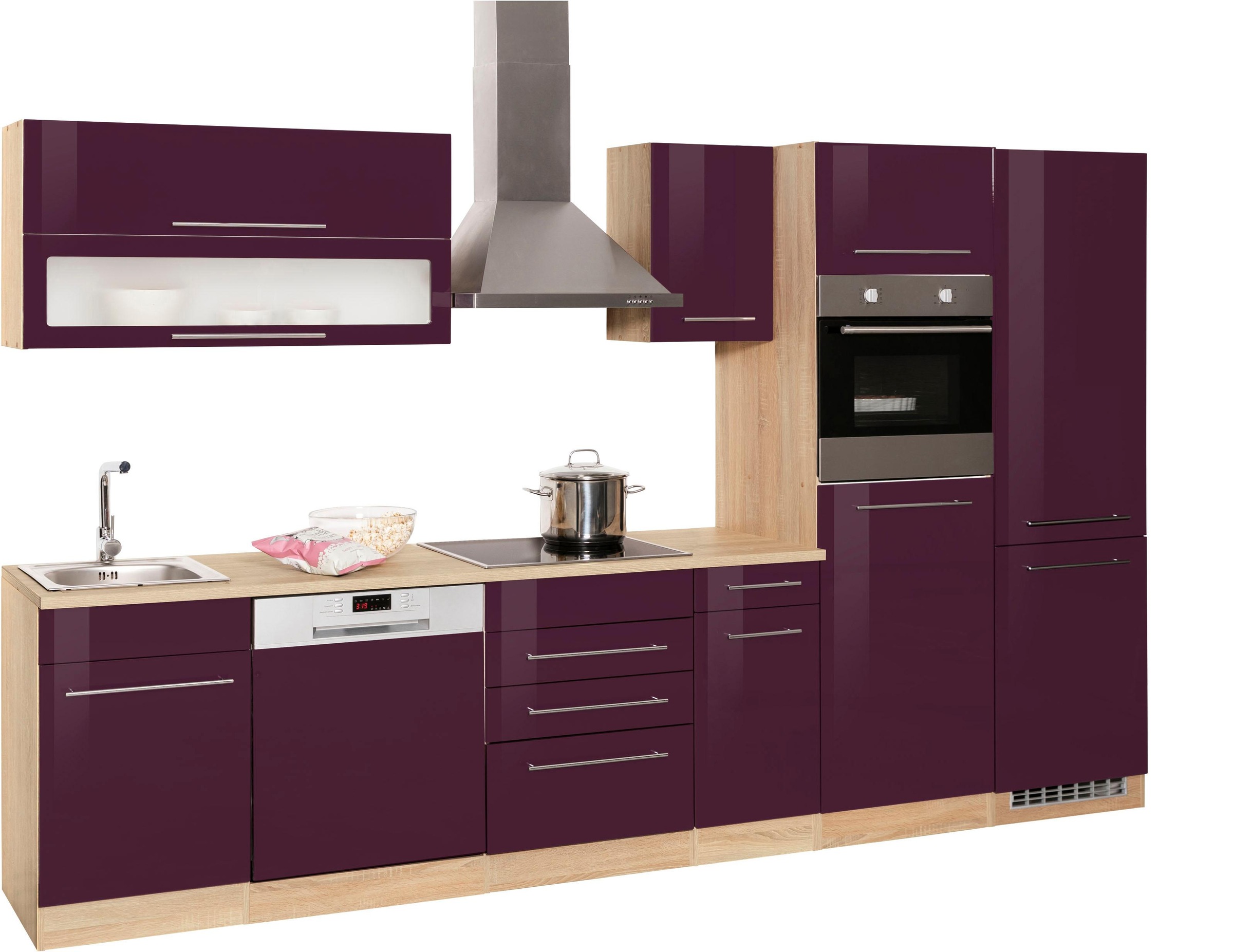 KOCHSTATION Küchenzeile »KS-Eton«, ohne E-Geräte, Breite 330 cm