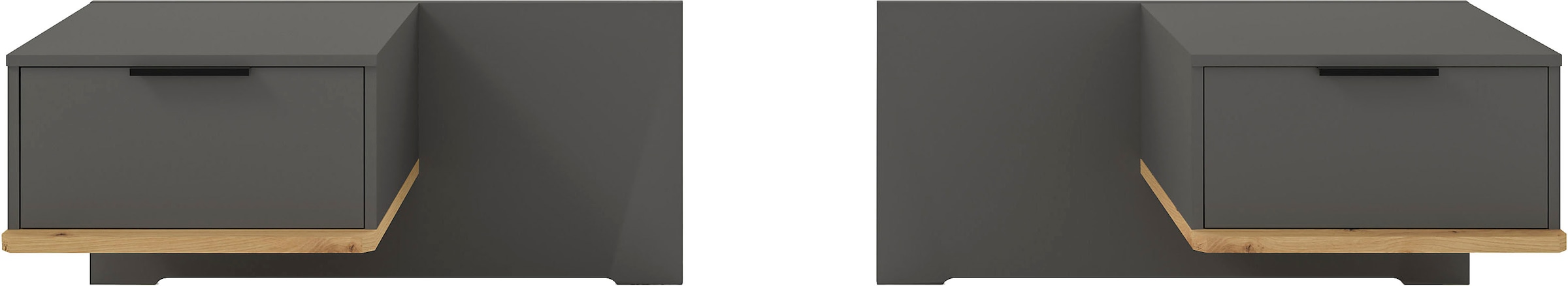 Musterring Nachtschrank »Isabelle« Wird als Paar geliefert,  Set bestehend aus 2 Konsolen, Unterboden in Eiche, B90 x H43 x T47 cm