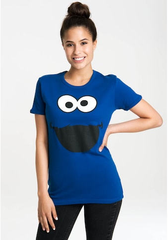 T-Shirt »Cookie Monster – Face«, mit lizenzierten Originaldesign