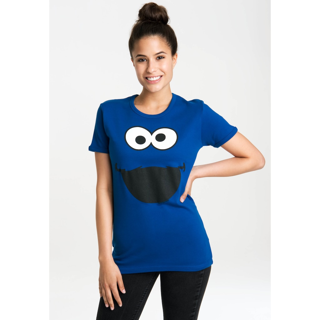 LOGOSHIRT T-Shirt »Cookie Monster – Face«